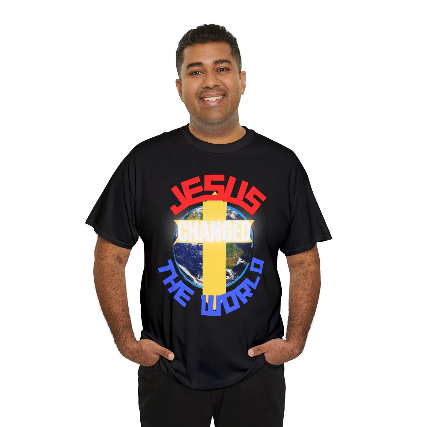 Jesus Changed The World, Heavy Cotton Tees.