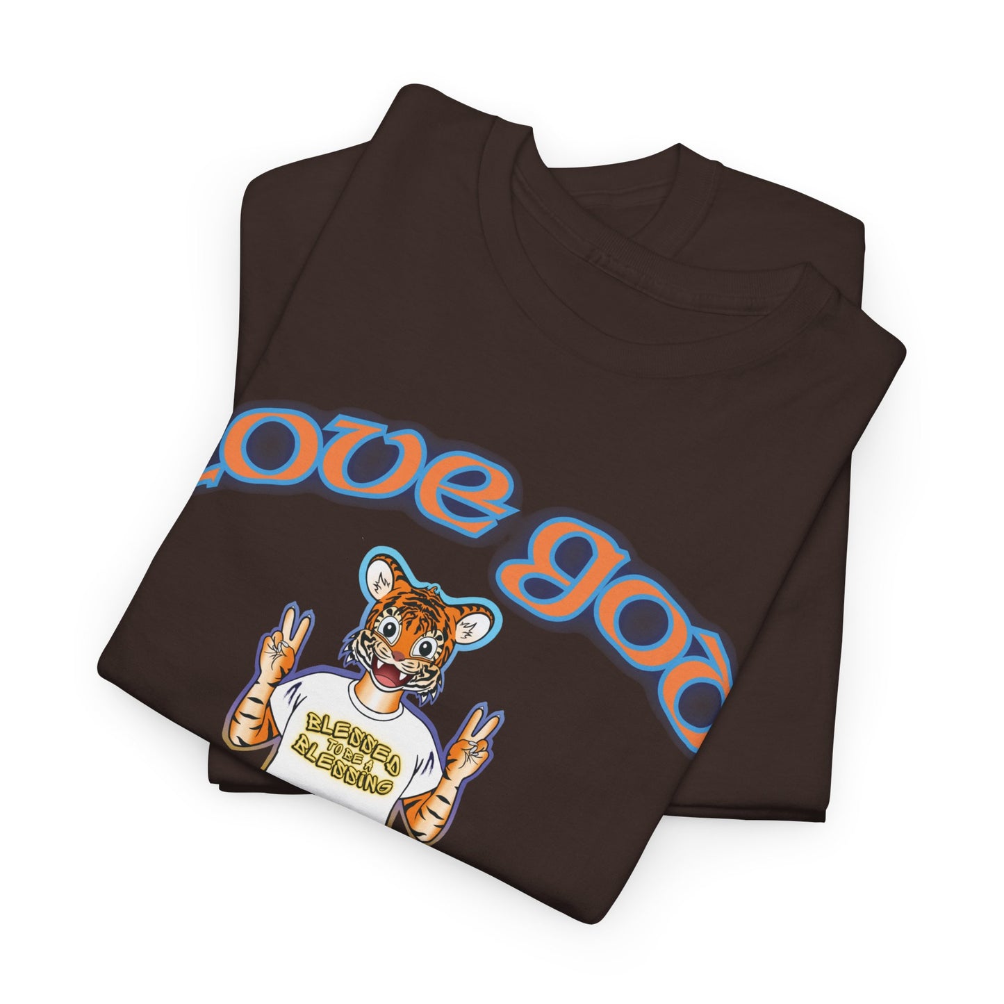 Love God Rep Jesus Happy Tiger Tee