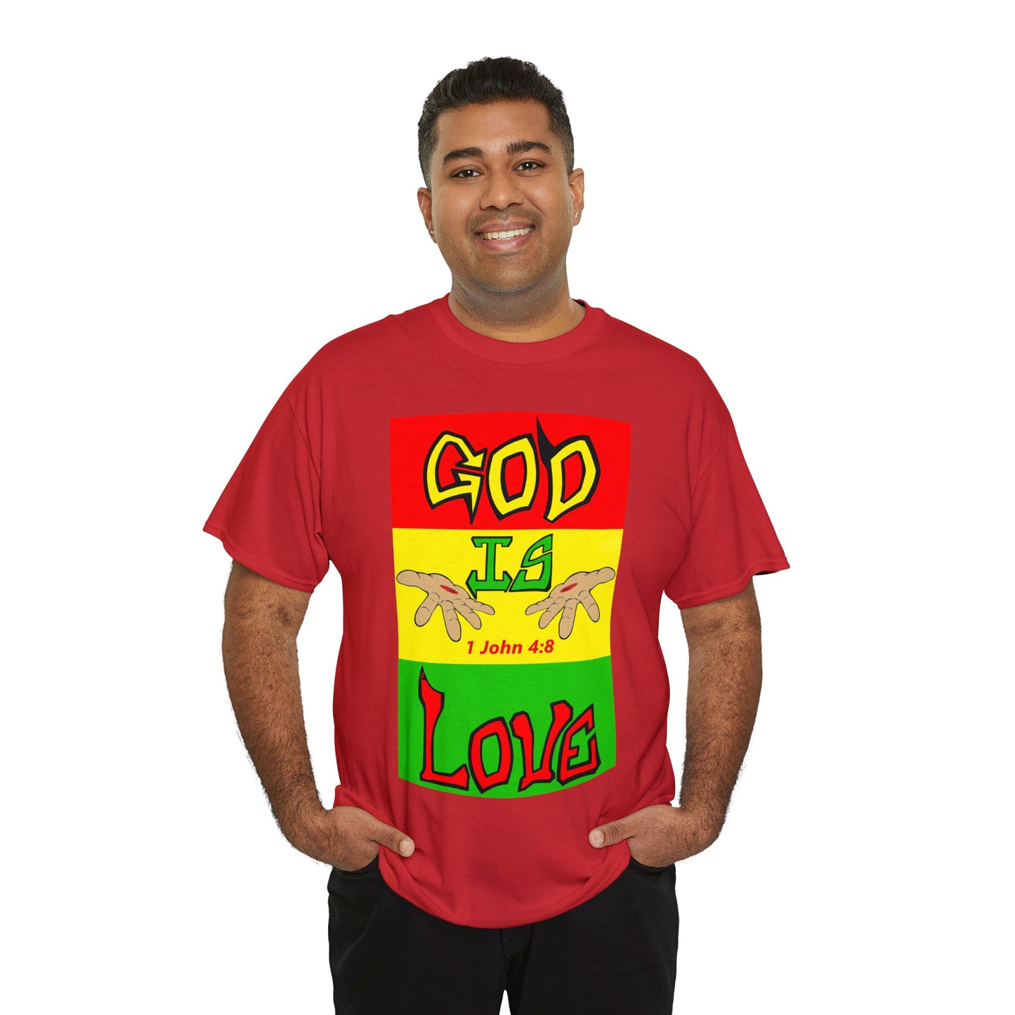 God is Love Reggae BLK t-shirt By The M.O.G (small print)