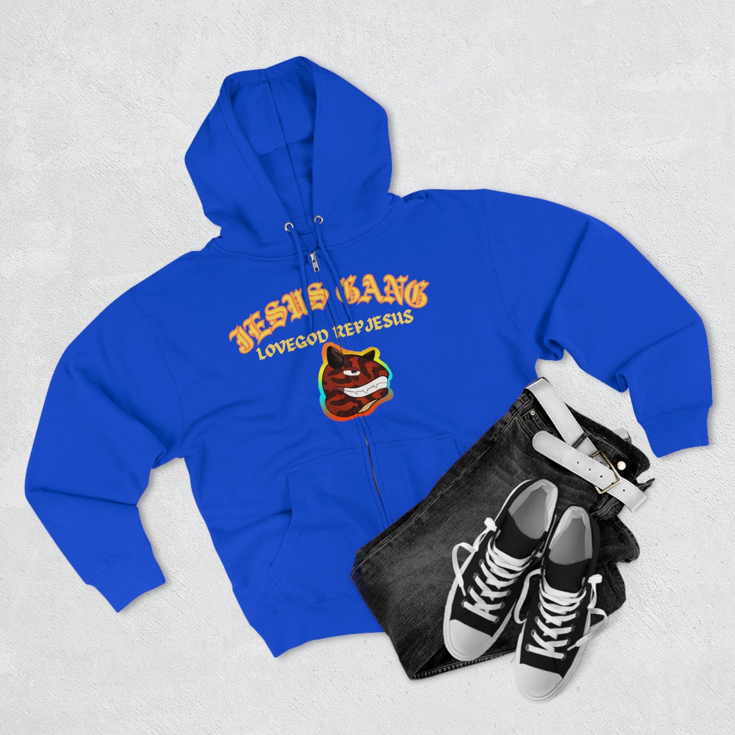 Jesus Gang (Big Kid Carno) Premium Full Zip Hoodie