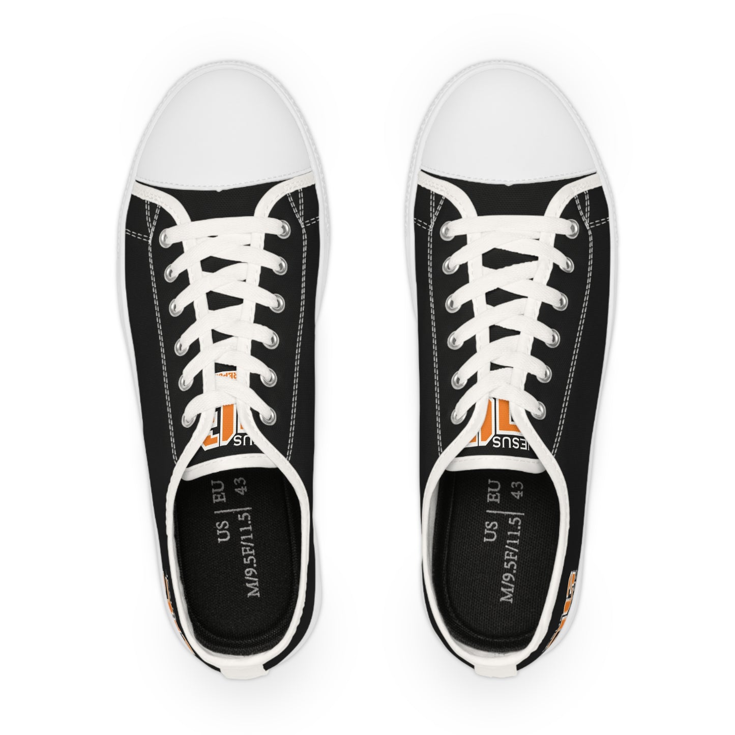 Gang of the Lord, Low Top, Jesus Gang Sneakers. ORANGE/WHT