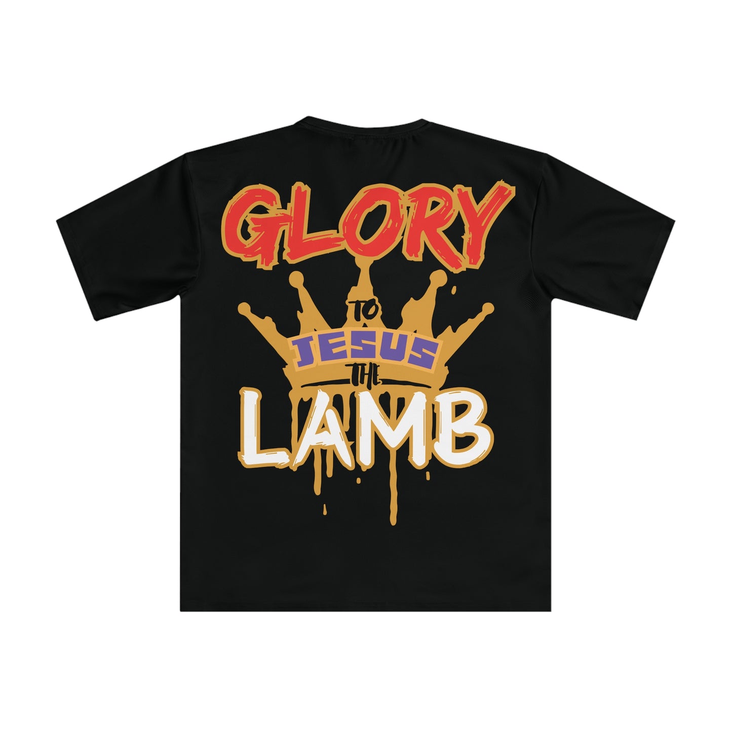 Glory to Jesus The Lamb, Jesus Gang Men's Loose T-shirt (4xl, 5xL sizes)