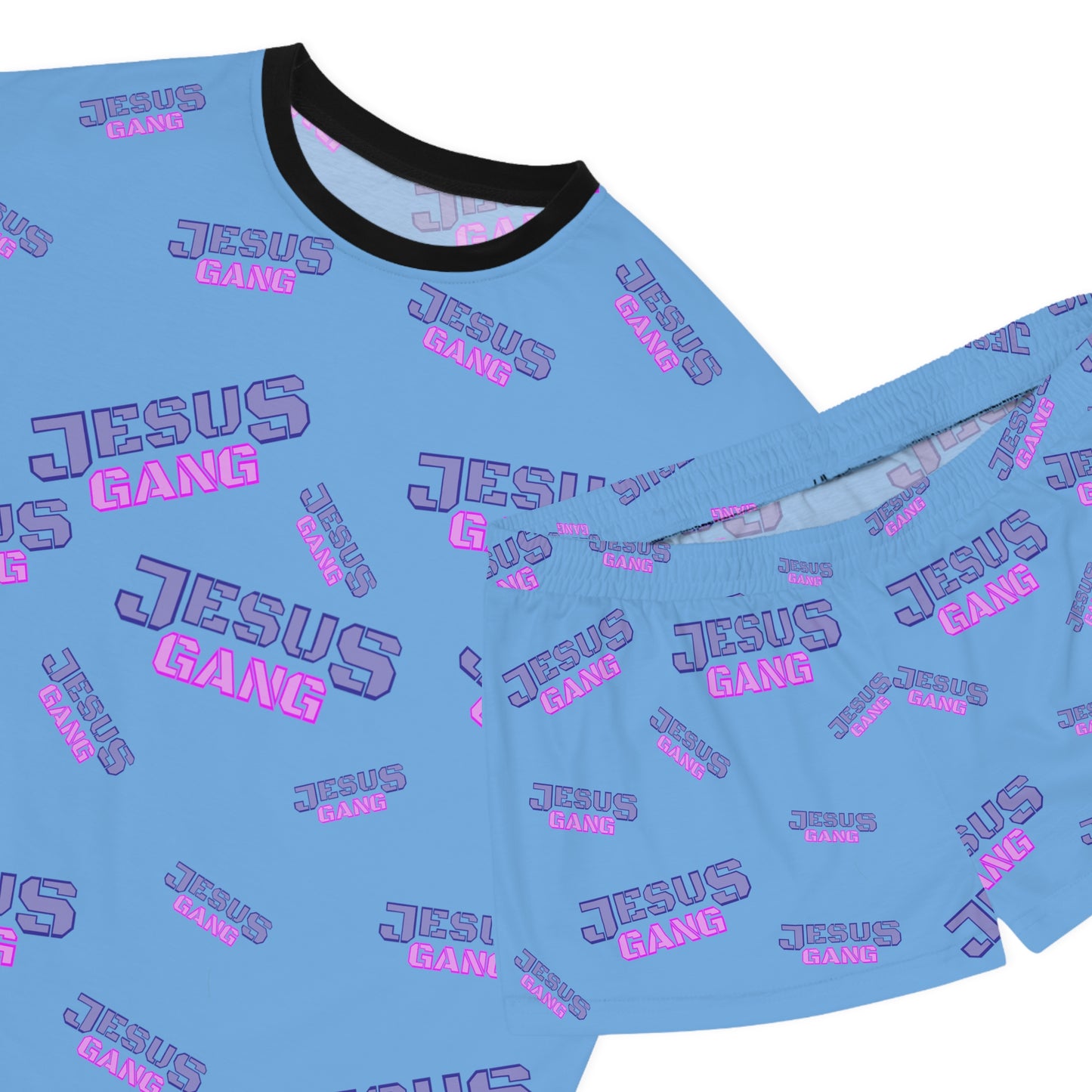 JESUS GANG EVERYWHERE Women's Short Pajama Set