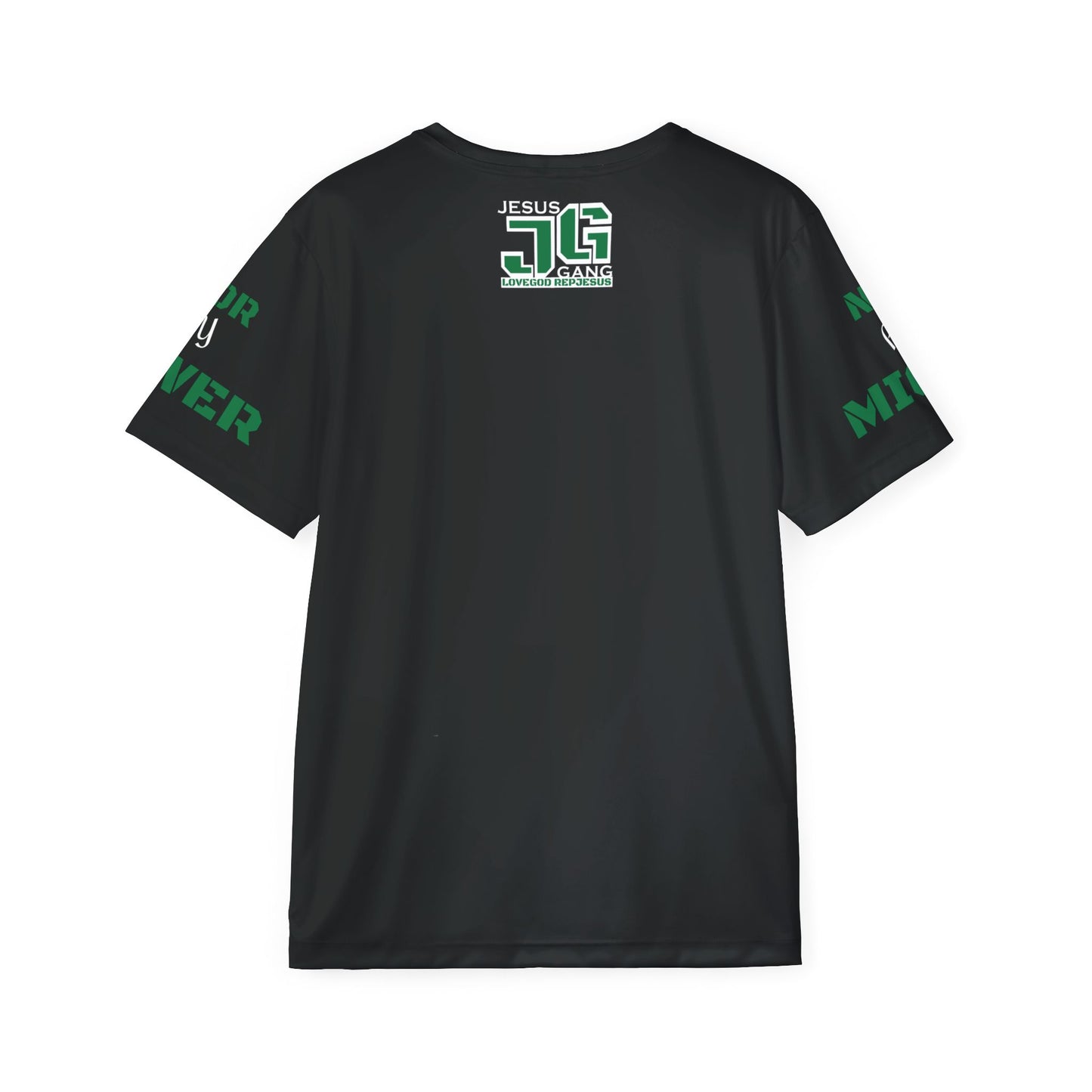 JESUS GANG (Not by Might, Nor by Power, says the Gang) Philly Green and Black Workout Jersey