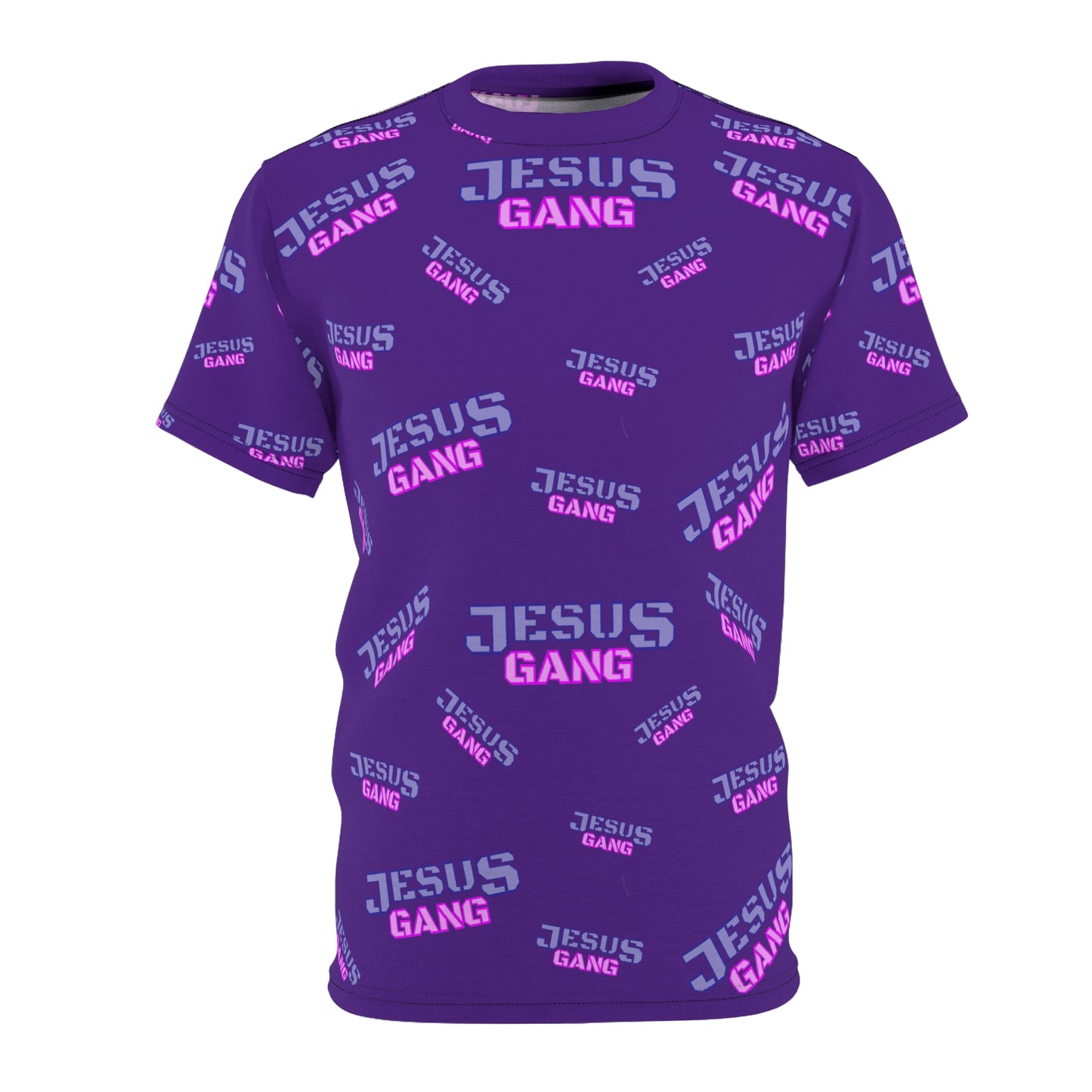 Royal Purp JESUS GANG EVERYWHERE Unisex Cut & Sew Tee