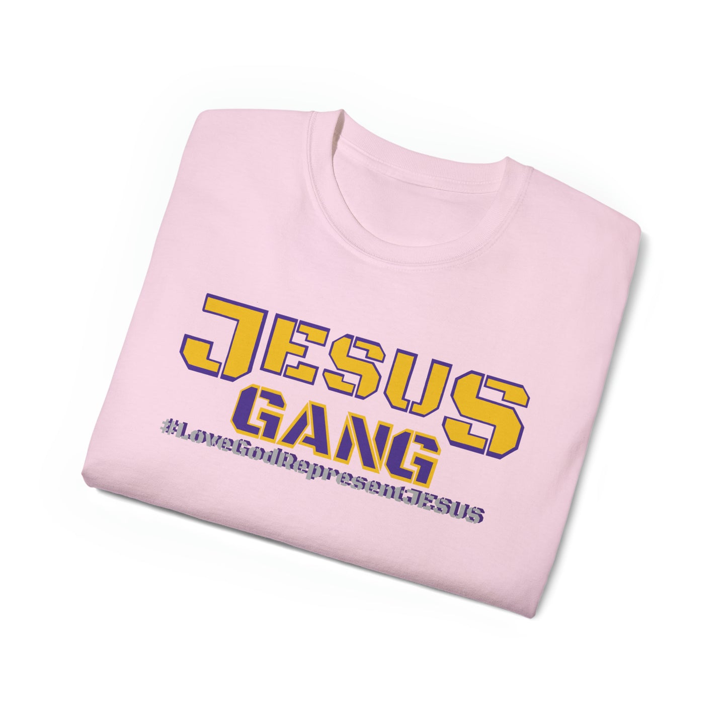 Jesus Gang Army of the Lord multi- color *Ultra Cotton*Tee (Royal Purp & Gold)