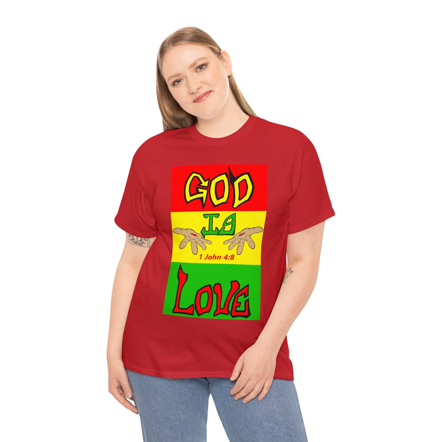 God is Love Reggae BLK t-shirt By The M.O.G (small print)