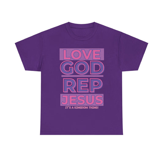 LOVEGOD REPJESUS (Purp/Pink) Rep T-shirt