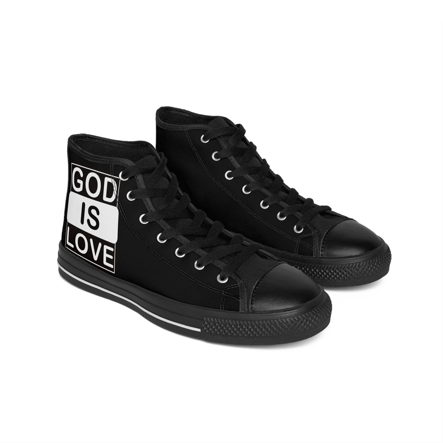 God is Love Men's High-top Sneakers Grey By The M.O.G