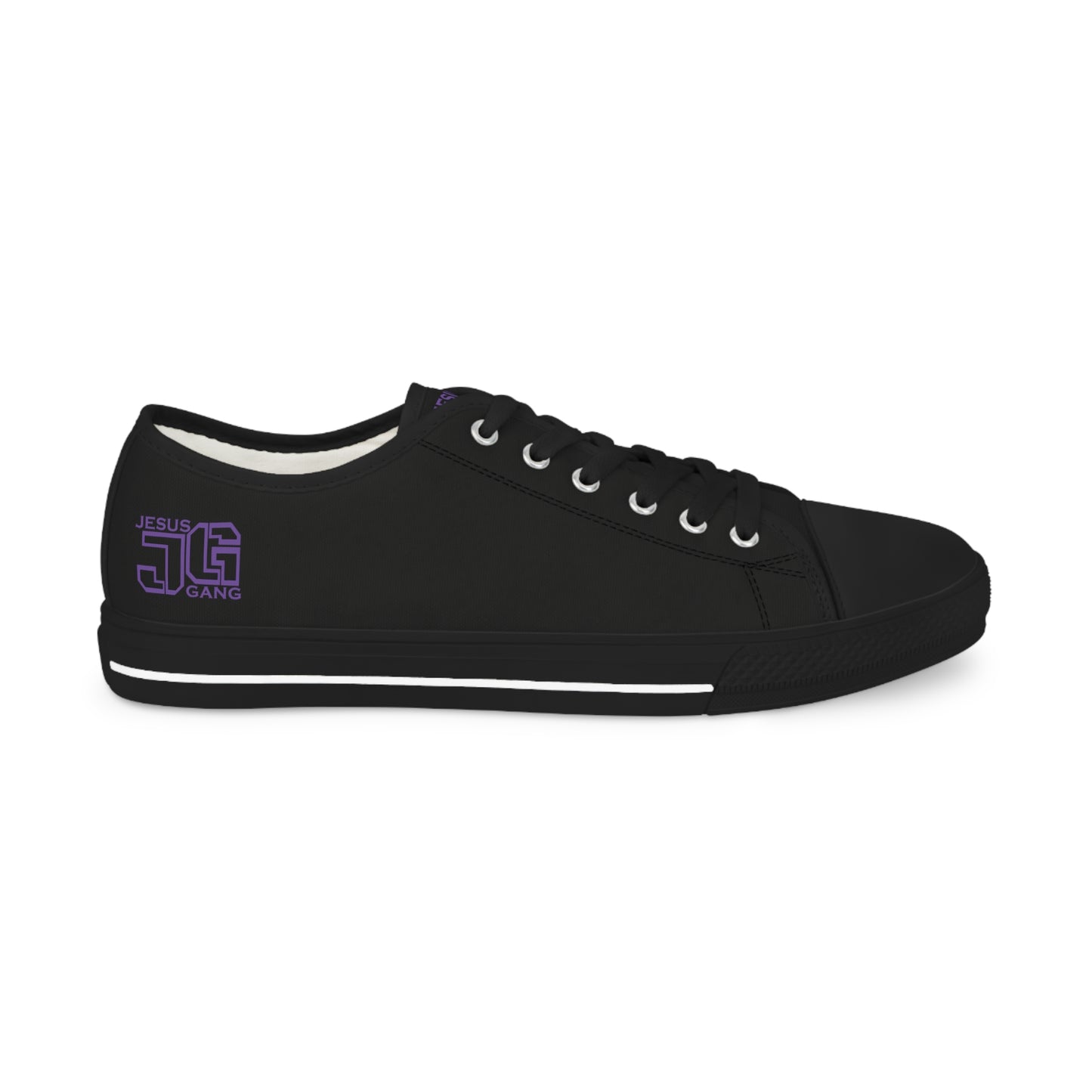 Gang of the Lord, Low Top, Jesus Gang Sneakers. PURP/BLK