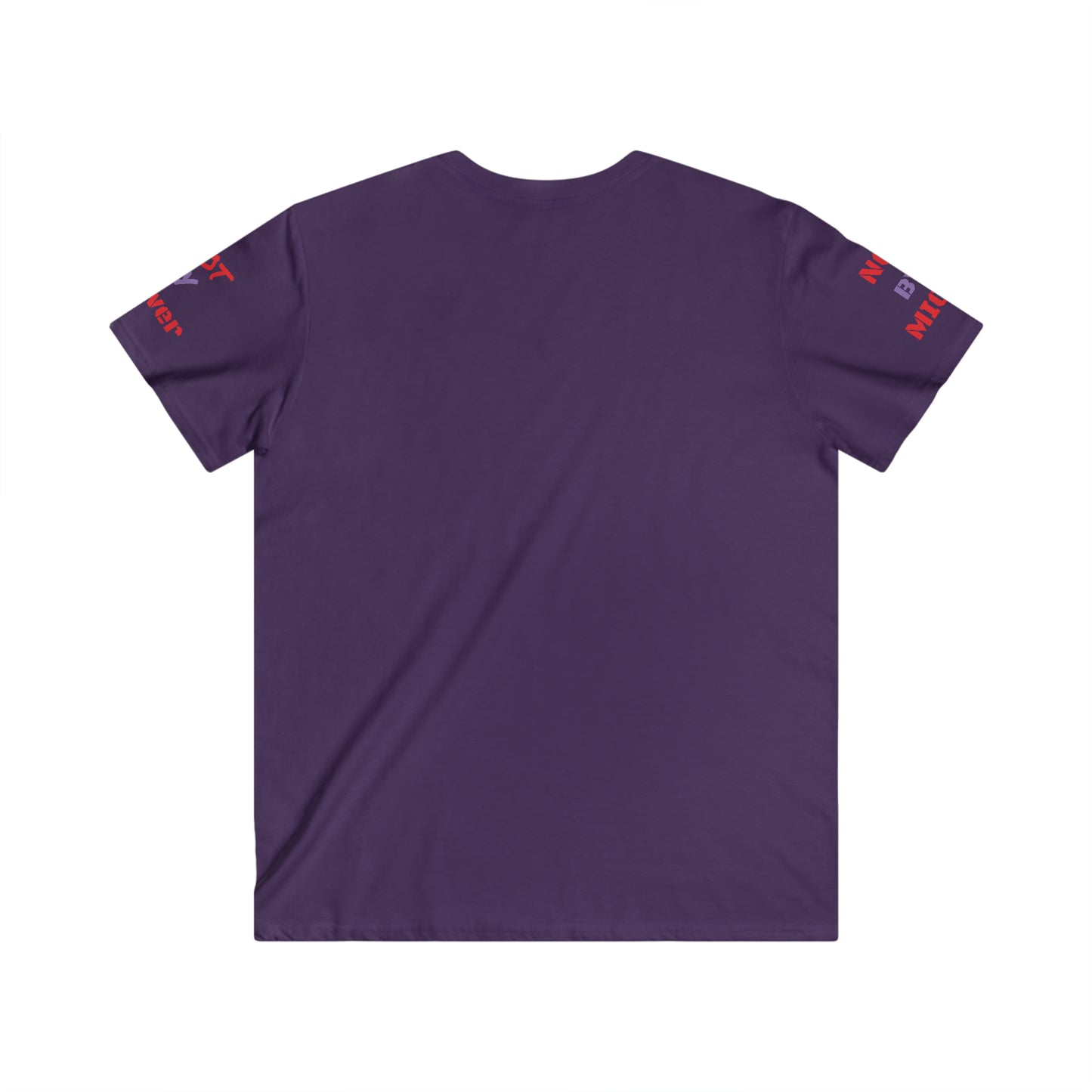 Not by Might nor by Power but by HIS spirit says the Gang of the Lord! ((Royal Purp Steel)fitted v-neck)