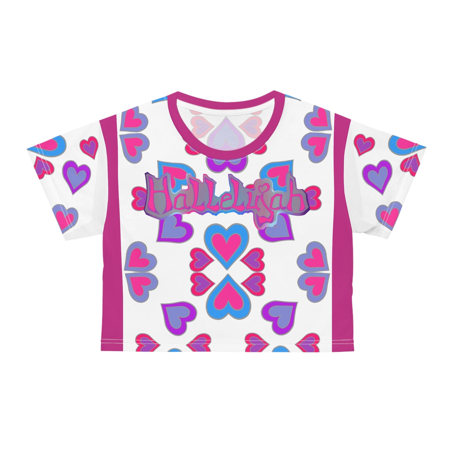 Hallelujah Heartberries W.o.G PINK Crop Tee