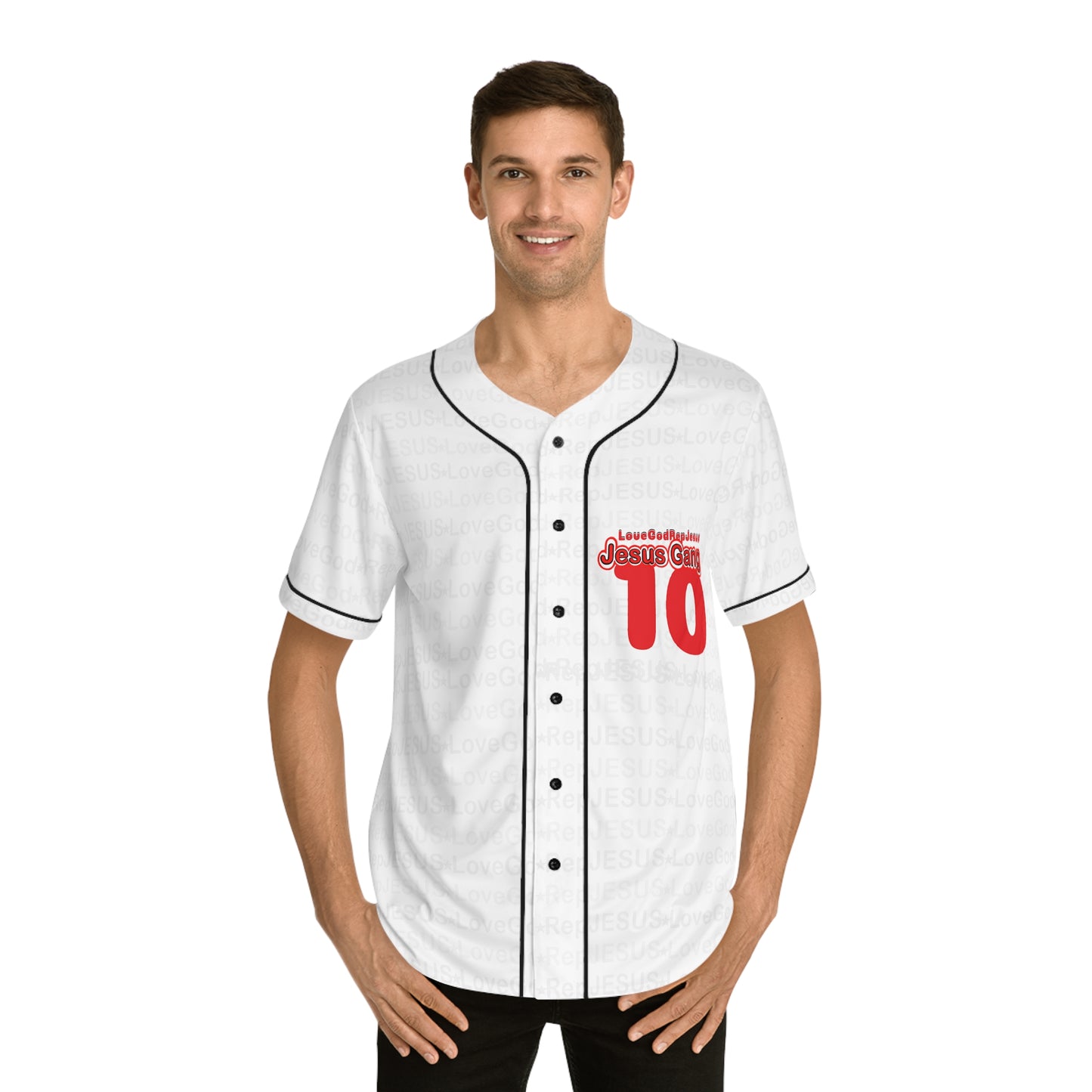 Jesus Gang 10 Men's Baseball Jersey