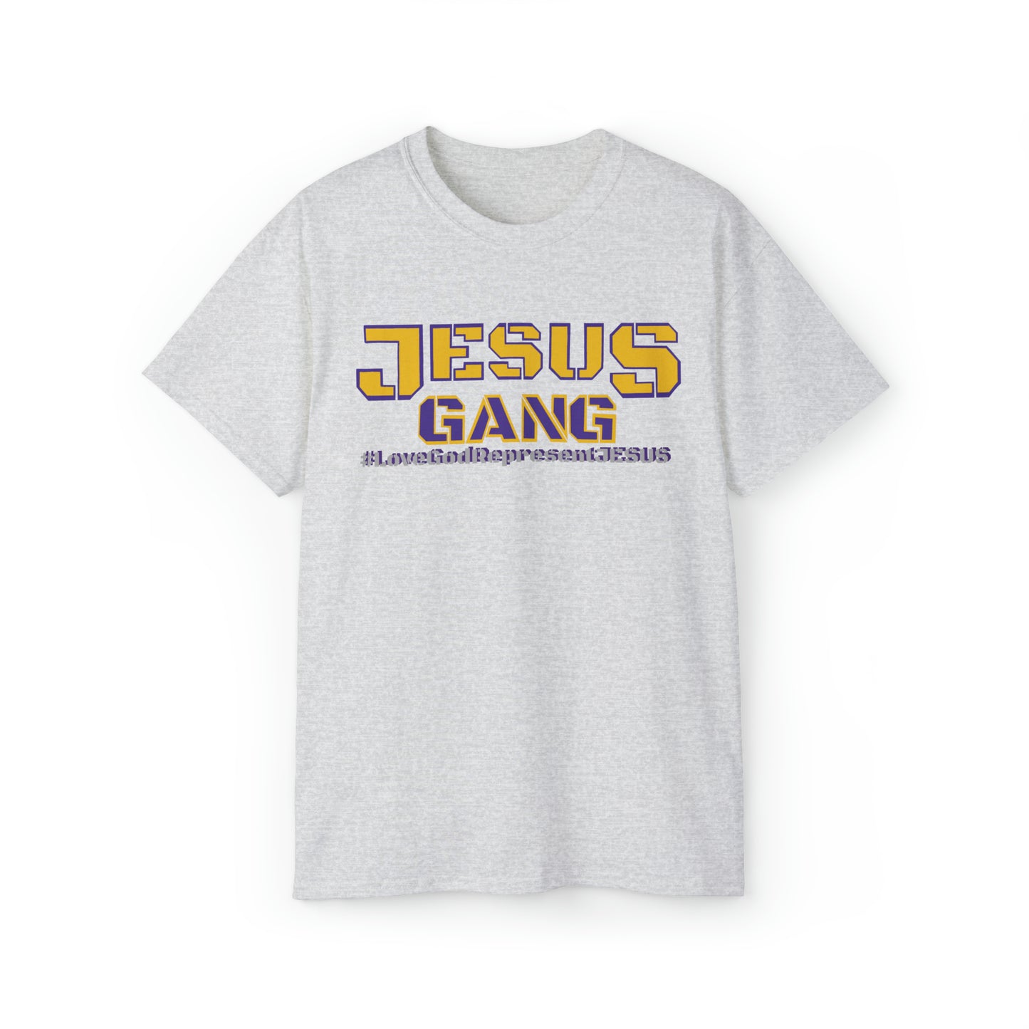 Jesus Gang Army of the Lord multi- color *Ultra Cotton*Tee (Royal Purp & Gold)