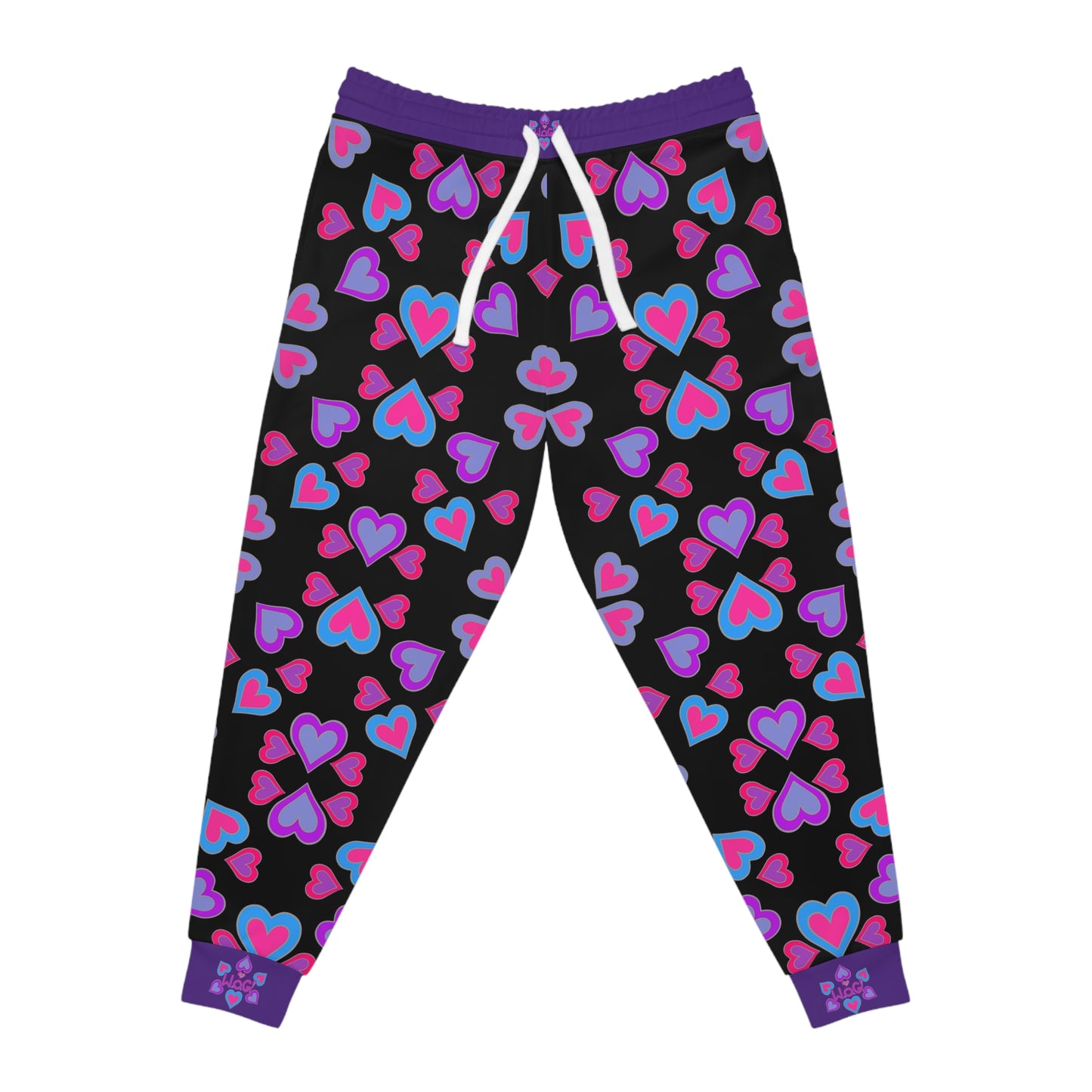 Purple and Black Woman of God Heartberries Athletic Joggers