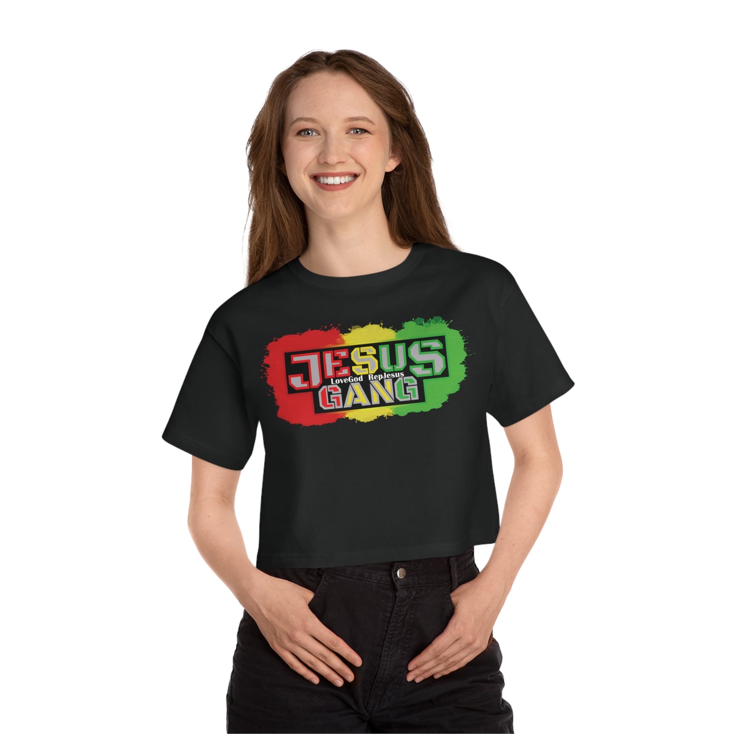 Jesus Gang (Ja Remix) Women's Cropped T-Shirt