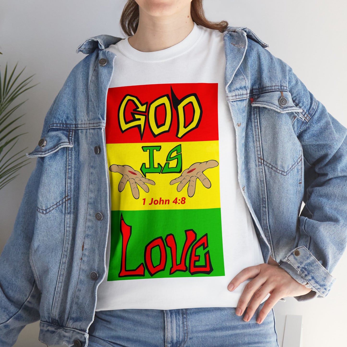 God is Love Reggae BLK t-shirt By The M.O.G (small print)