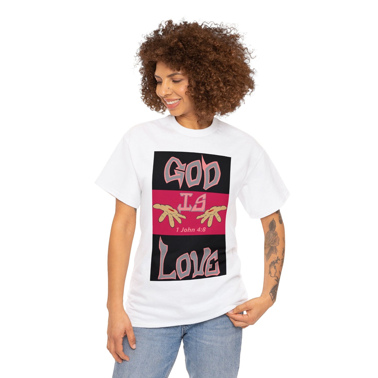 God is Love Blackberries t-shirt By The M.O.G (small print)