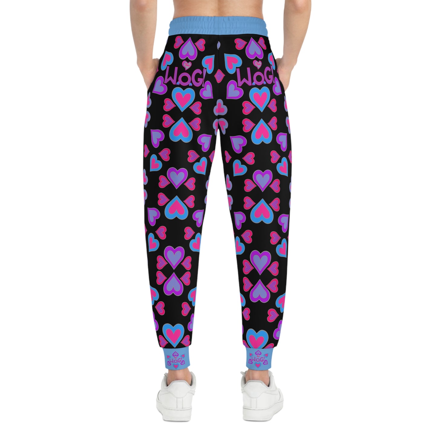 Blu and Black Woman of God Heartberries Athletic Joggers