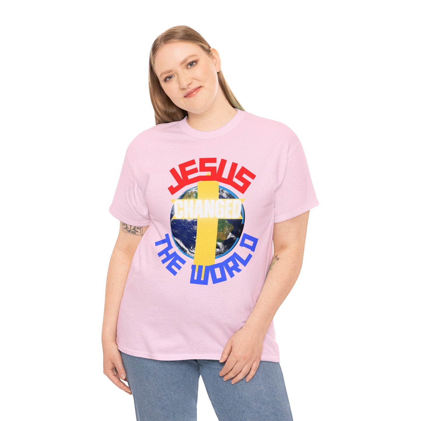 Jesus Changed The World, Heavy Cotton Tees.