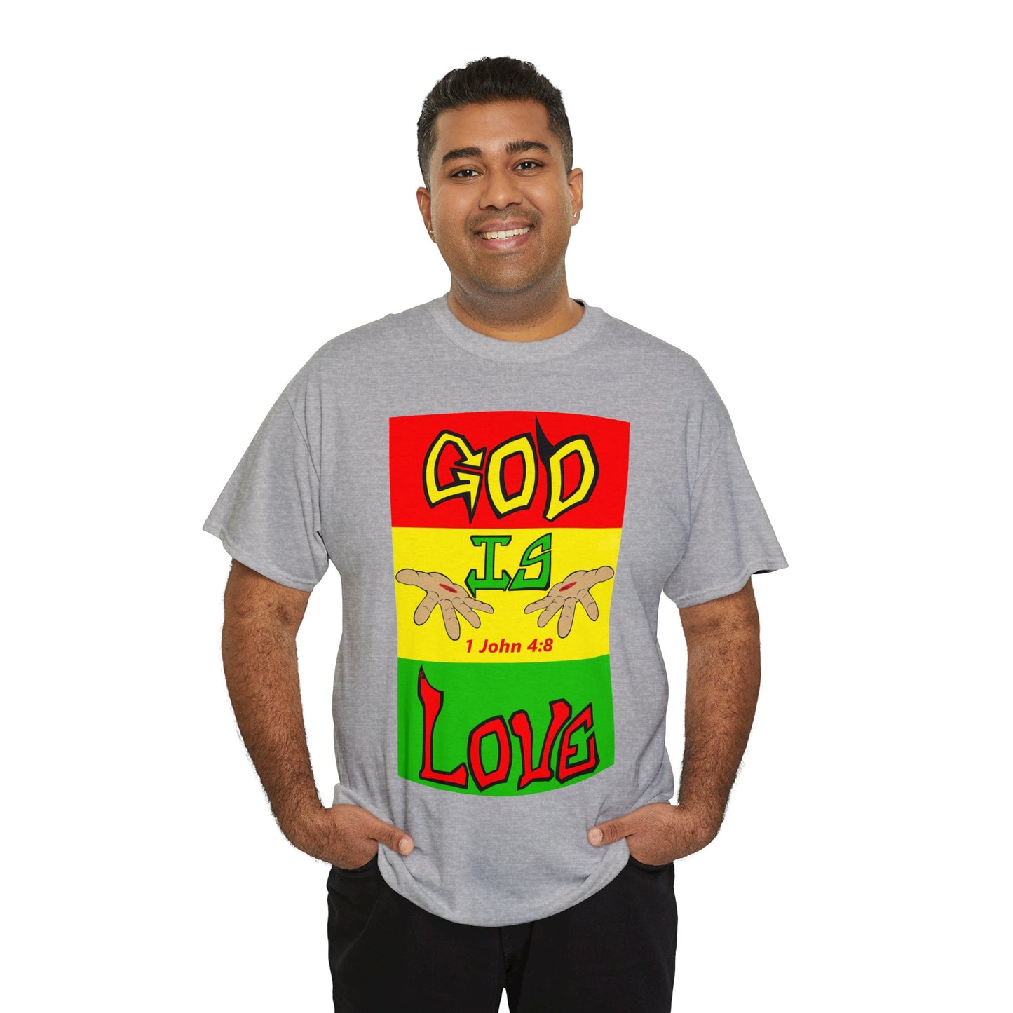 God is Love Reggae BLK t-shirt By The M.O.G (small print)