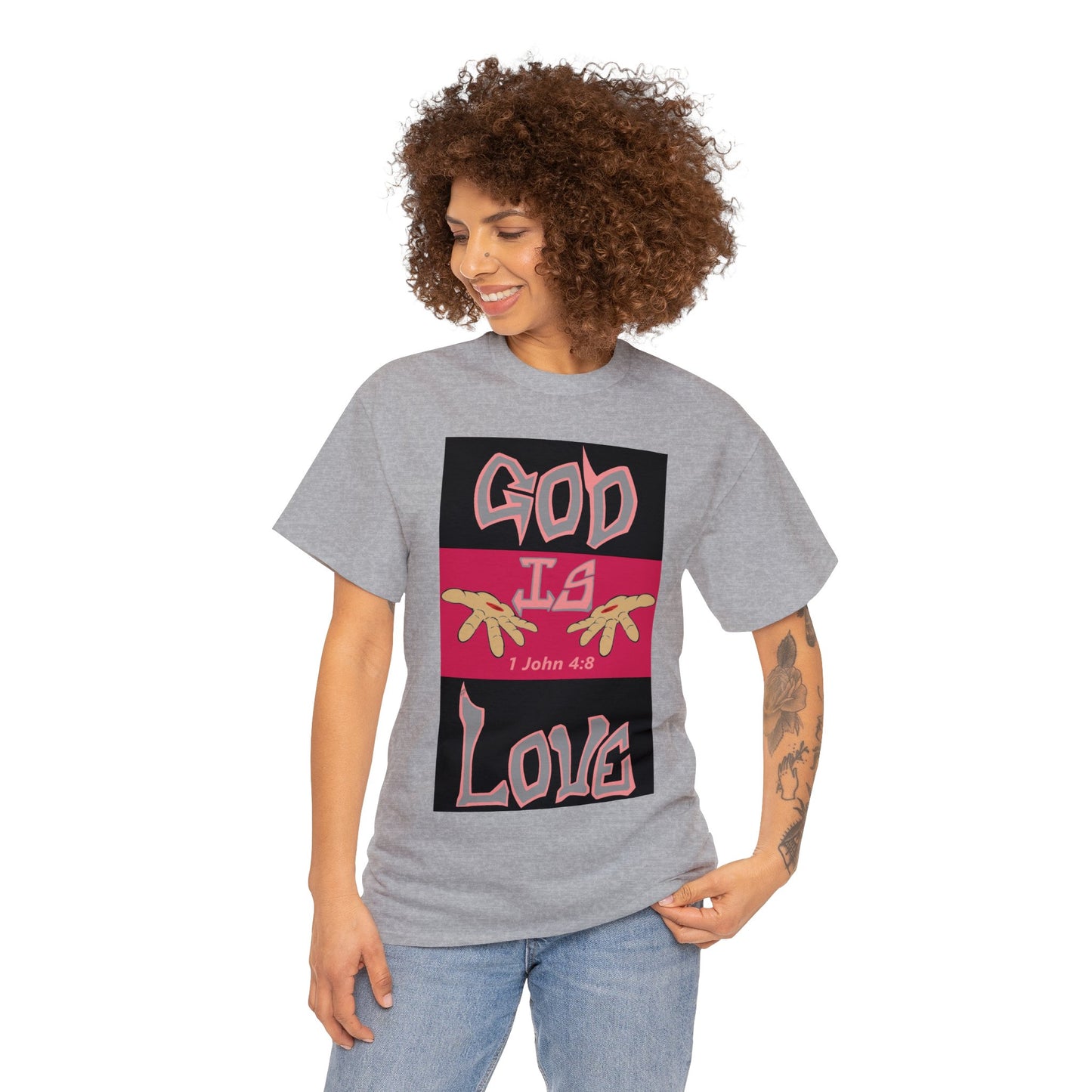 God is Love Blackberries t-shirt By The M.O.G (small print)