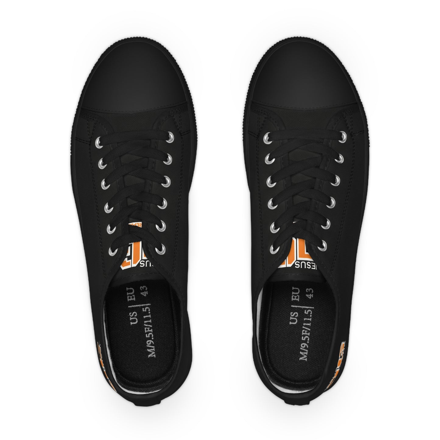 Gang of the Lord, Low Top, Jesus Gang Sneakers. ORANGE/WHT