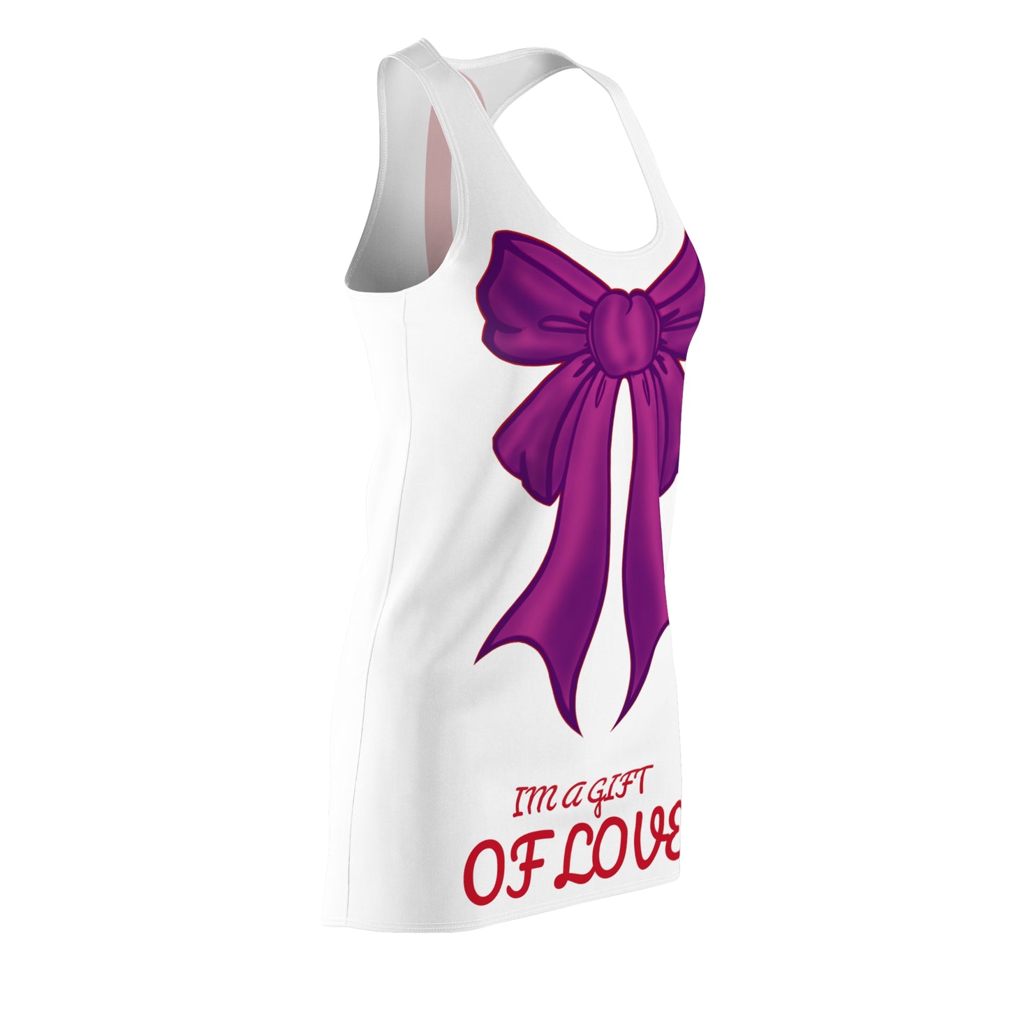 Be a  Gift of Lovely Love! Racerback Dress (WHT) By The M.O.G