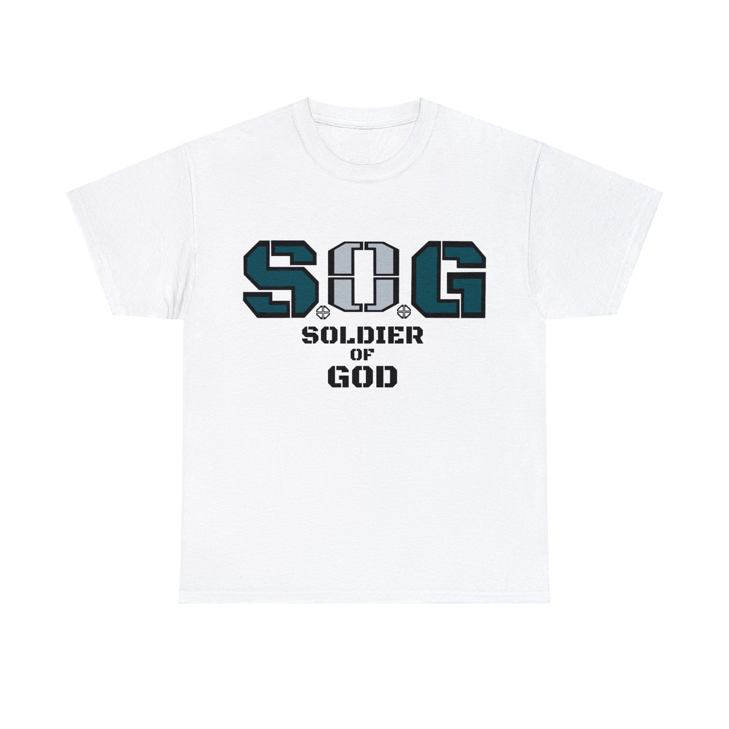 S.o.G Soldier of God Fly Green version multi color Heavy Cotton Tee