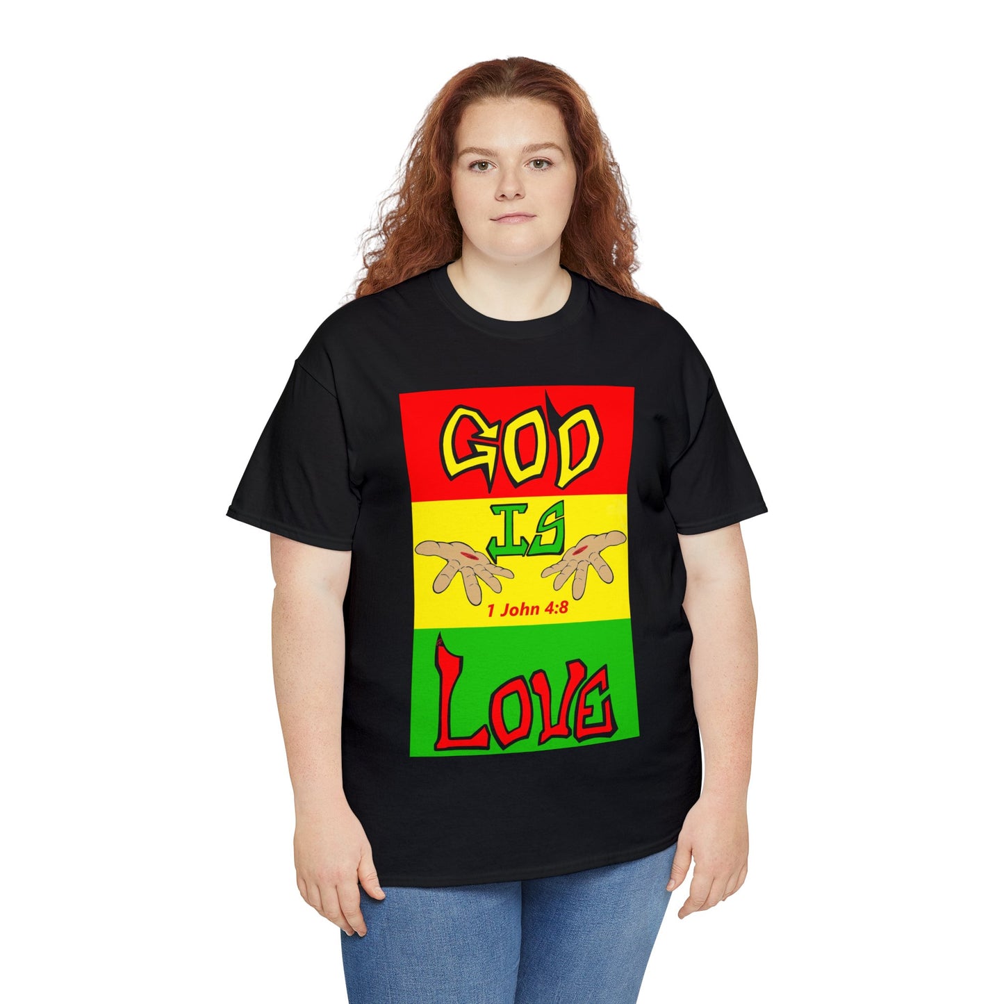 God is Love Reggae BLK t-shirt By The M.O.G (small print)