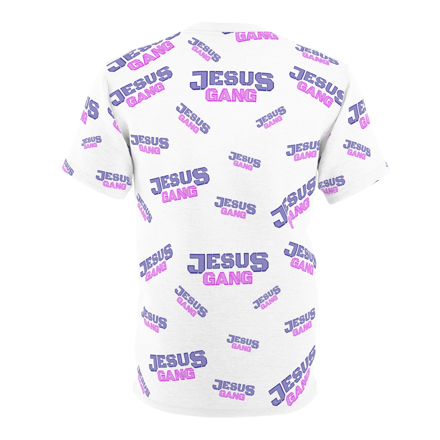 JESUS GANG EVERYWHERE WHT Unisex Cut & Sew Tee