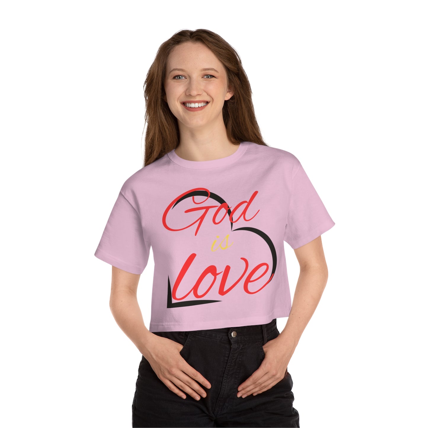 God is Love. crop top tee