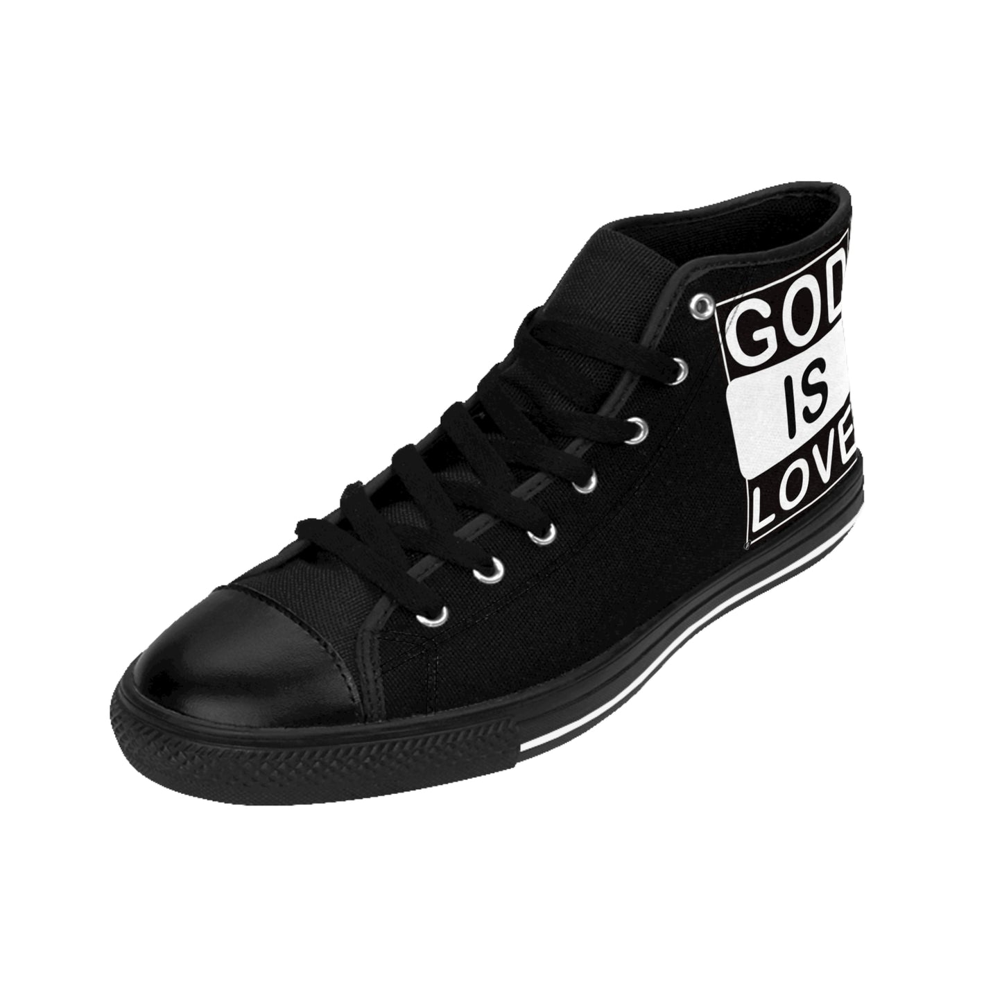 God is Love Men's High-top Sneakers Grey By The M.O.G