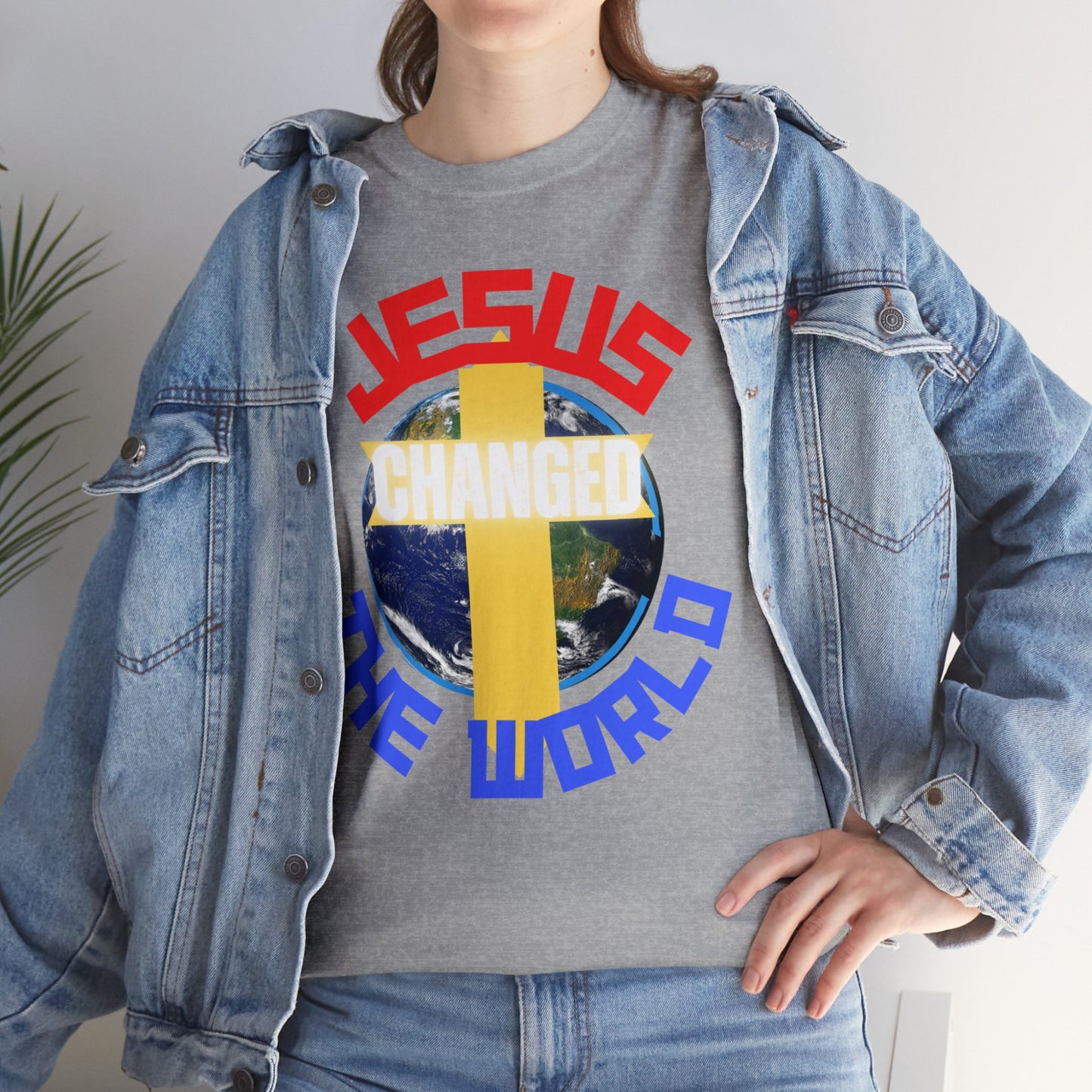 Jesus Changed The World, Heavy Cotton Tees.