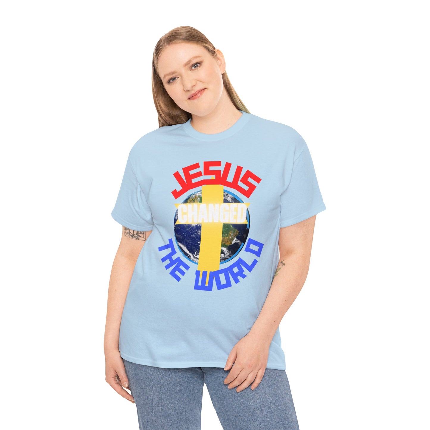 Jesus Changed The World, Heavy Cotton Tees.