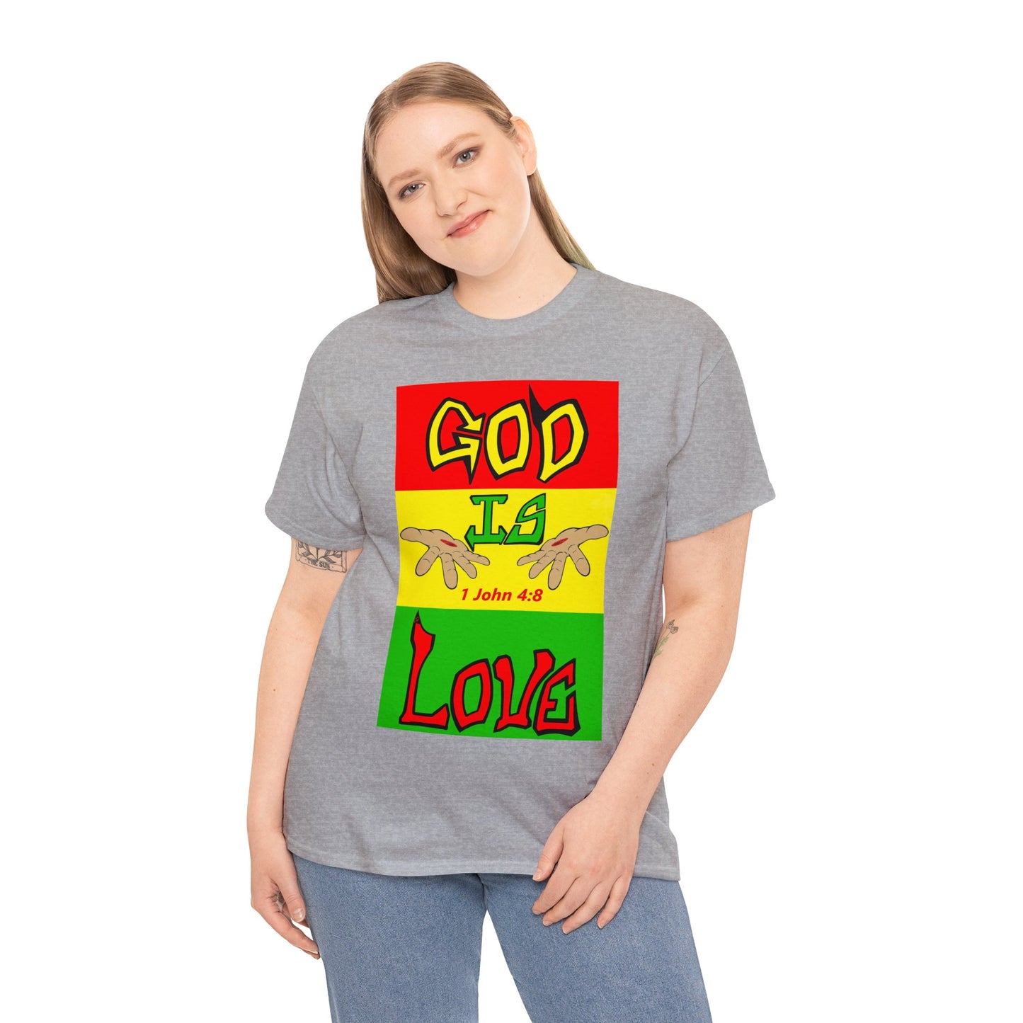 God is Love Reggae BLK t-shirt By The M.O.G (small print)