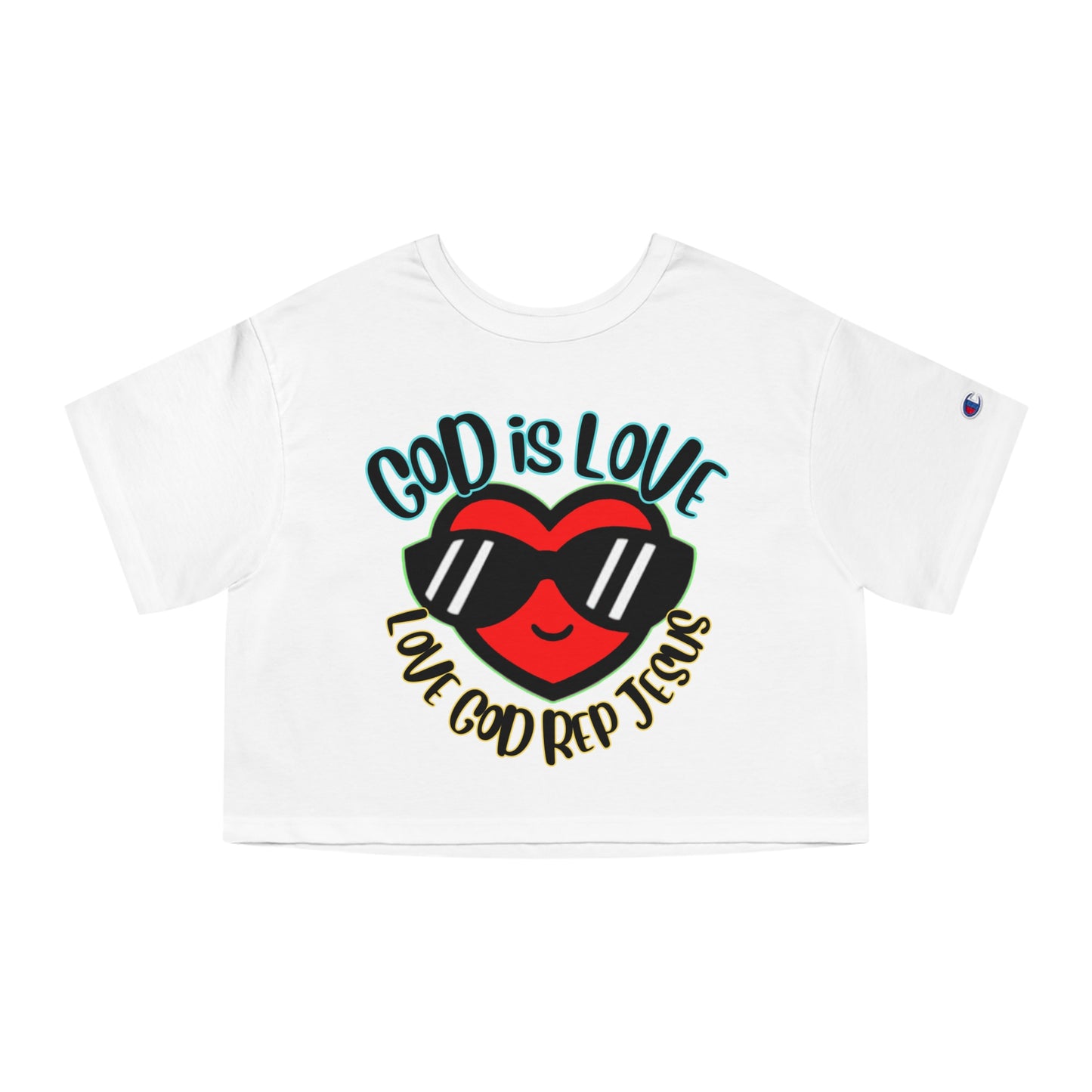 Love God Rep Jesus with your Heart V2. crop top tee