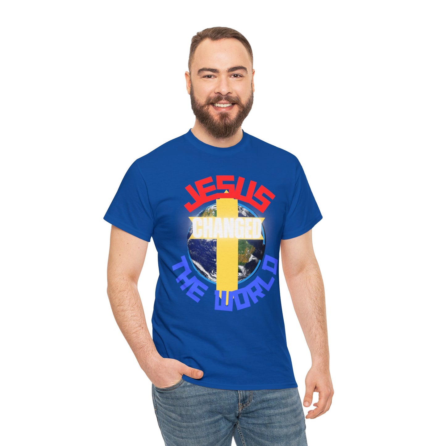 Jesus Changed The World, Heavy Cotton Tees.