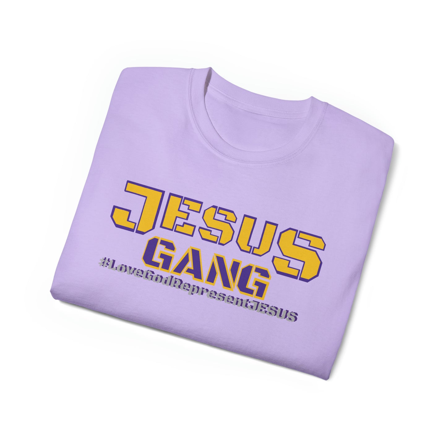 Jesus Gang Army of the Lord multi- color *Ultra Cotton*Tee (Royal Purp & Gold)