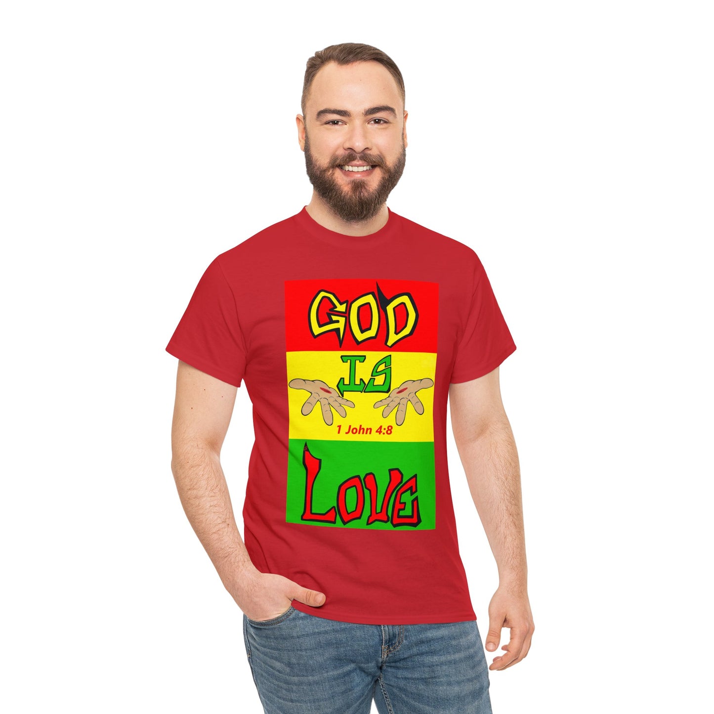 God is Love Reggae BLK t-shirt By The M.O.G (small print)