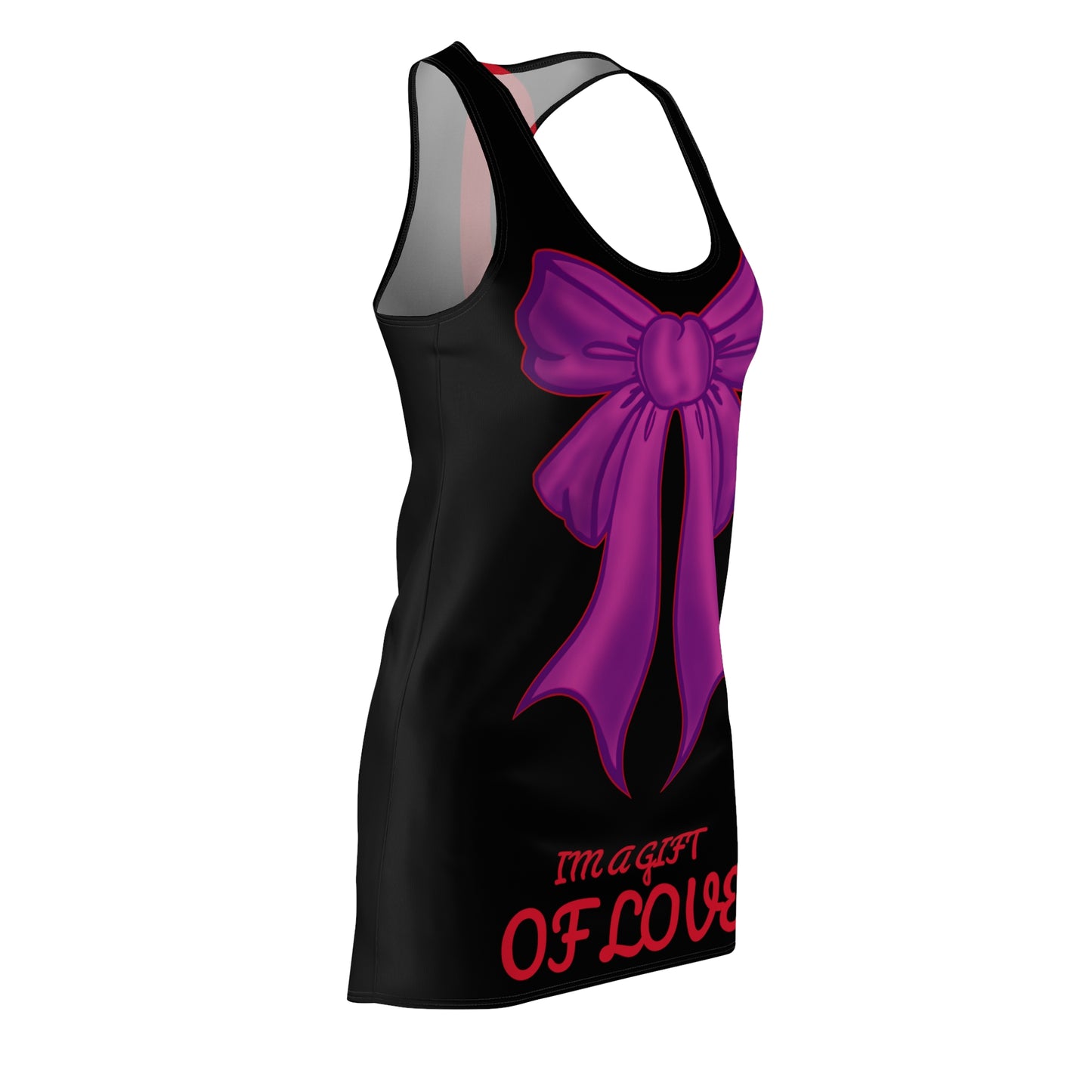 Be a Gift of Lovely Love! Racerback Dress (BLK) By The M.O.G