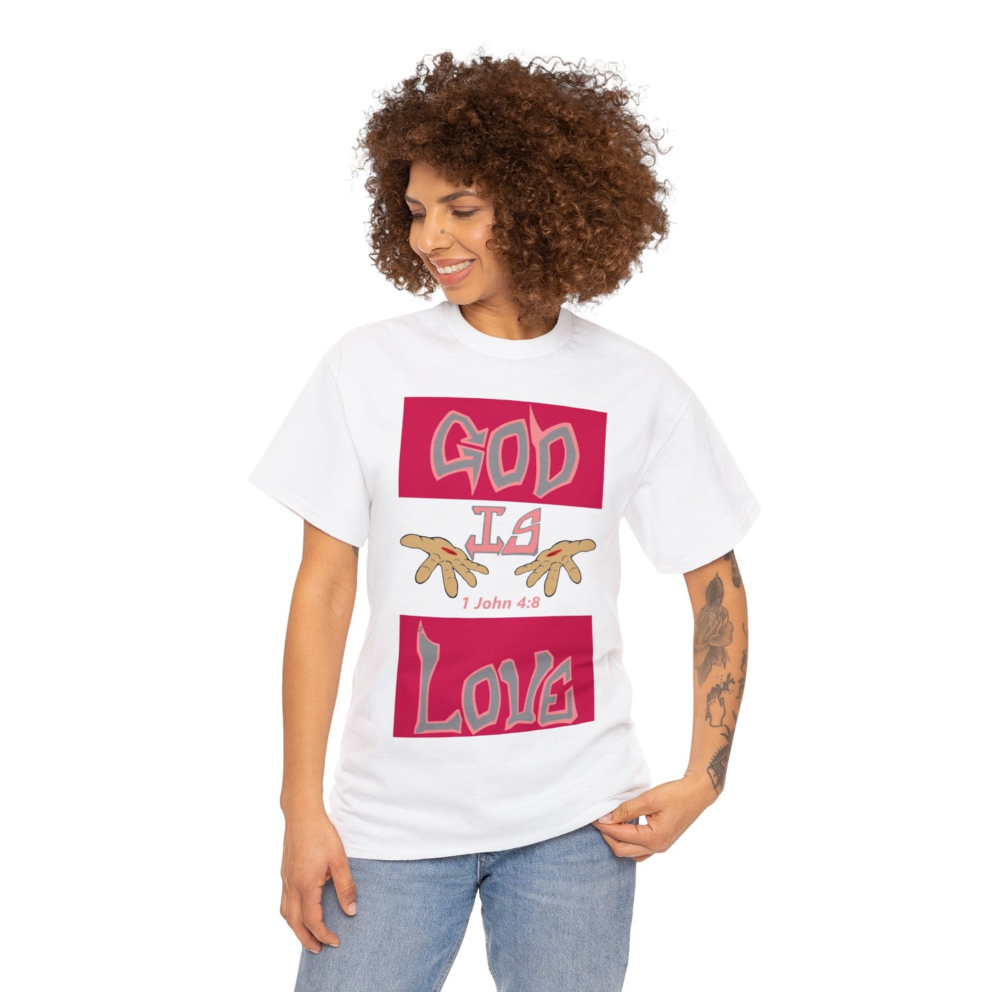 God is Love Strawberries t-shirt By The M.O.G (small print)