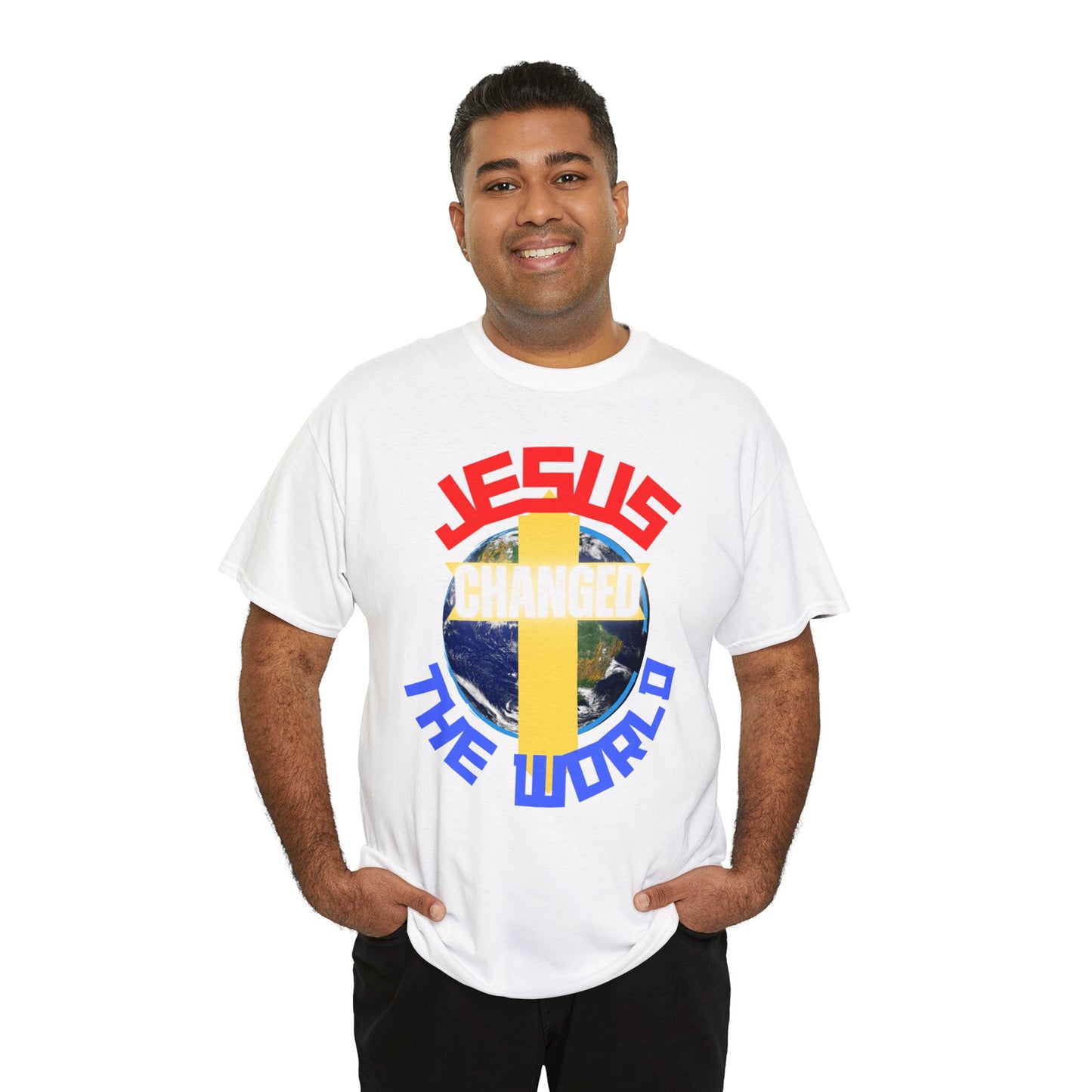 Jesus Changed The World, Heavy Cotton Tees.