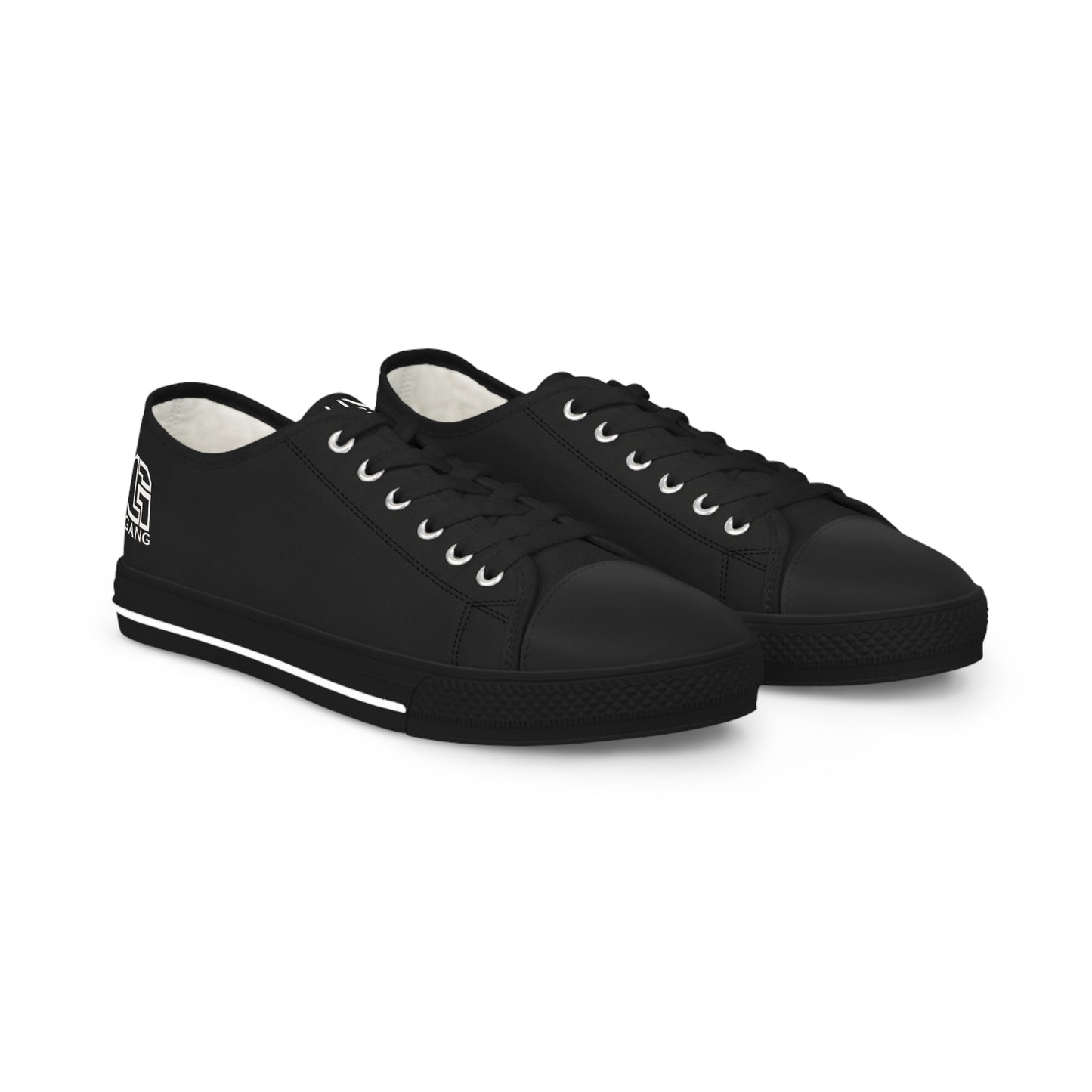 Gang of the Lord, Low Top, Jesus Gang Sneakers. BLACK/WHITE