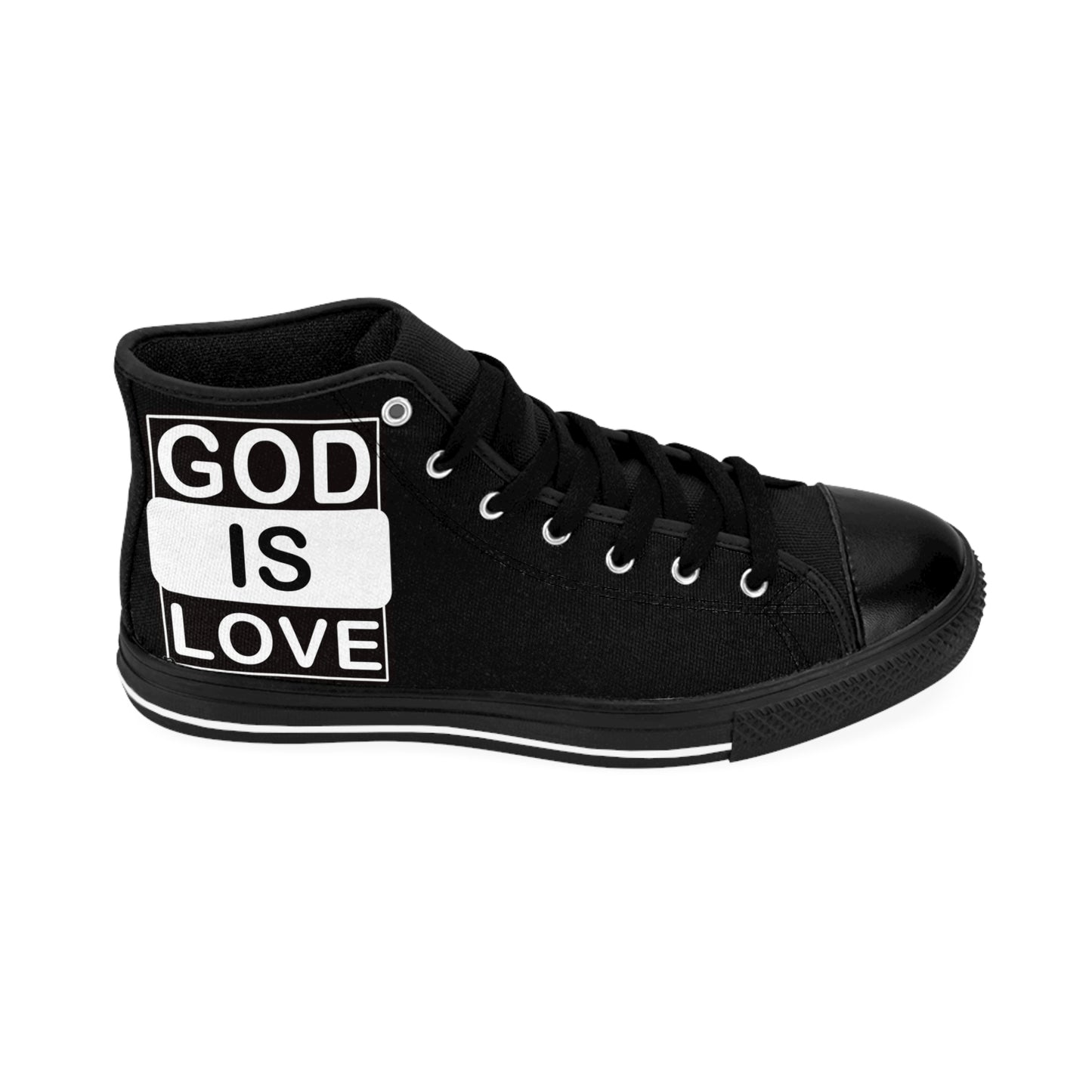 God is Love Men's High-top Sneakers Grey By The M.O.G