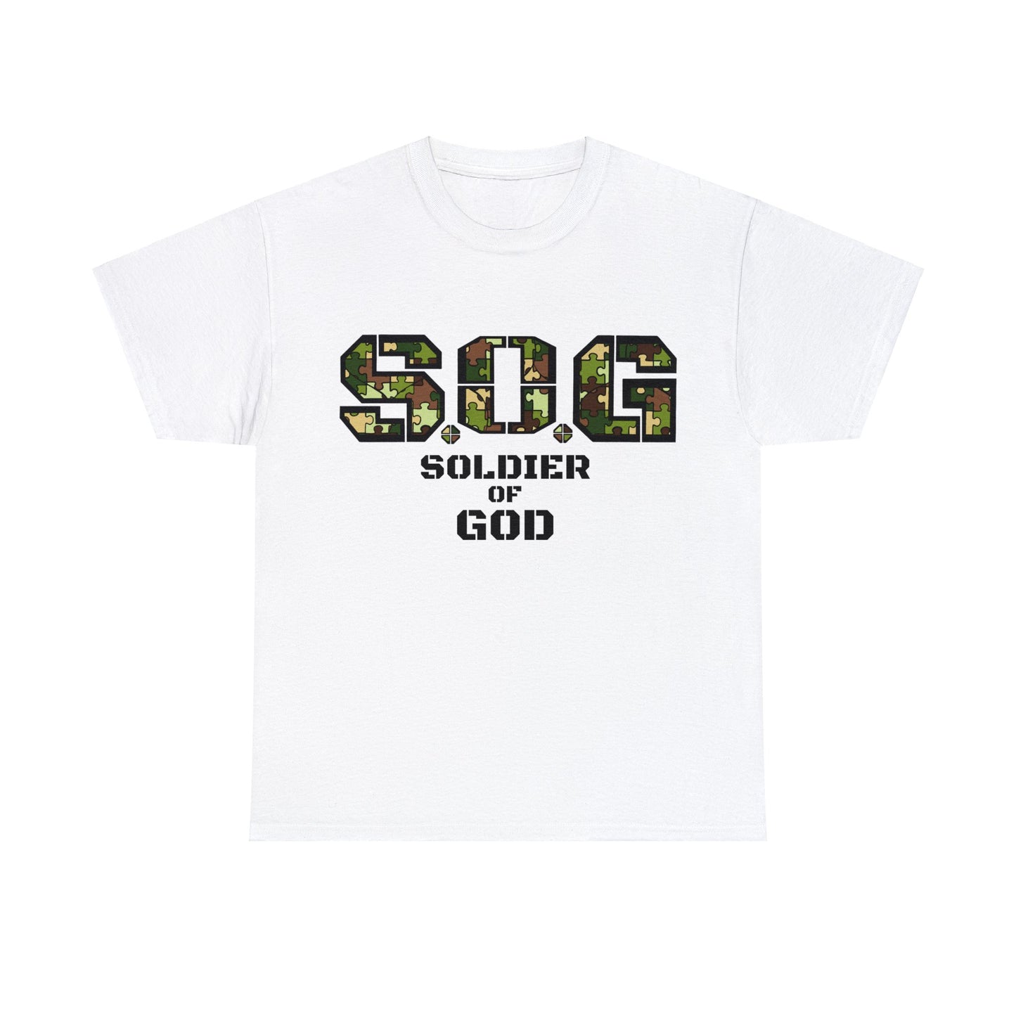 S.o.G Soldier of God Camo version multi color Heavy Cotton Tee