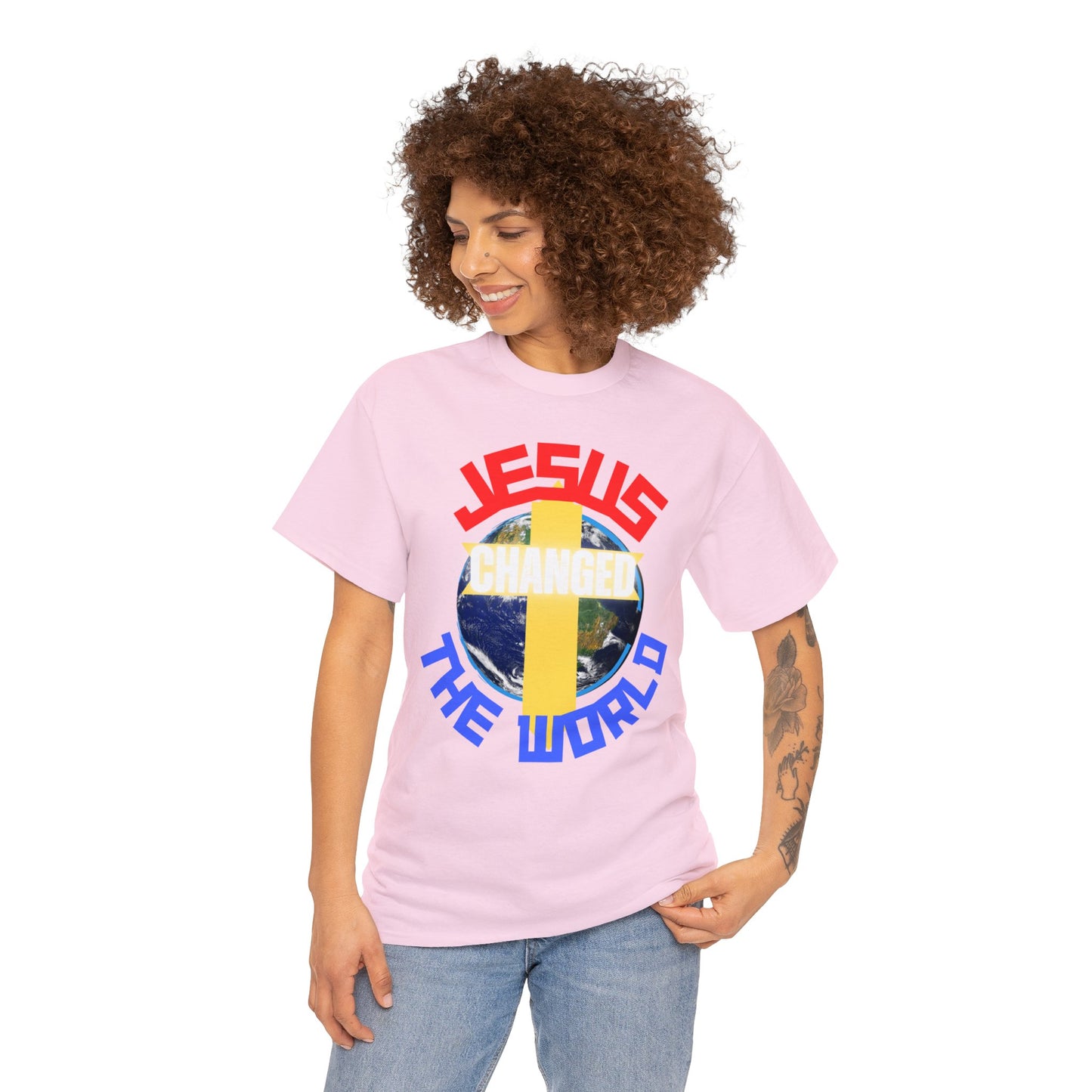 Jesus Changed The World, Heavy Cotton Tees.