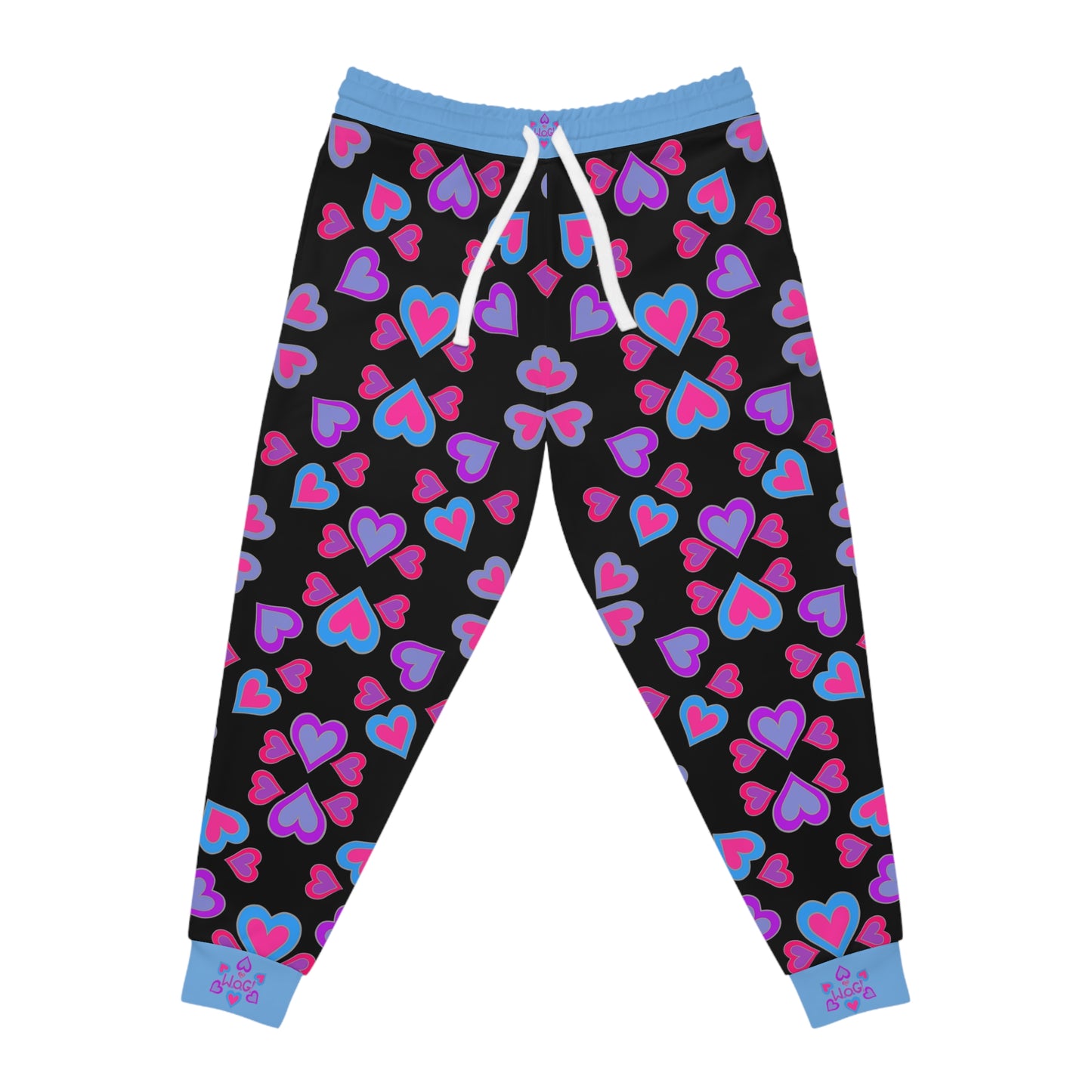 Blu and Black Woman of God Heartberries Athletic Joggers