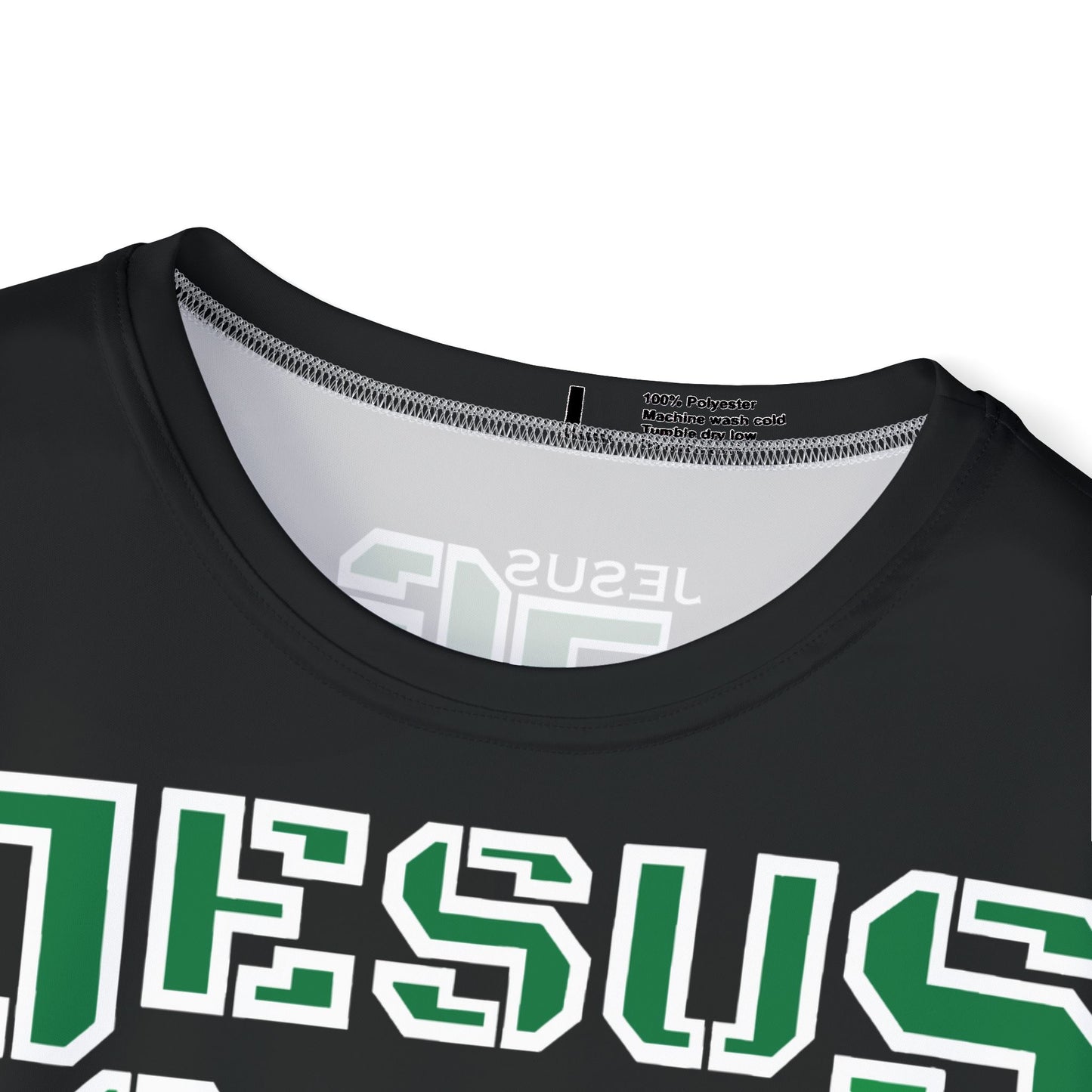 JESUS GANG (Not by Might, Nor by Power, says the Gang) Philly Green and Black Workout Jersey