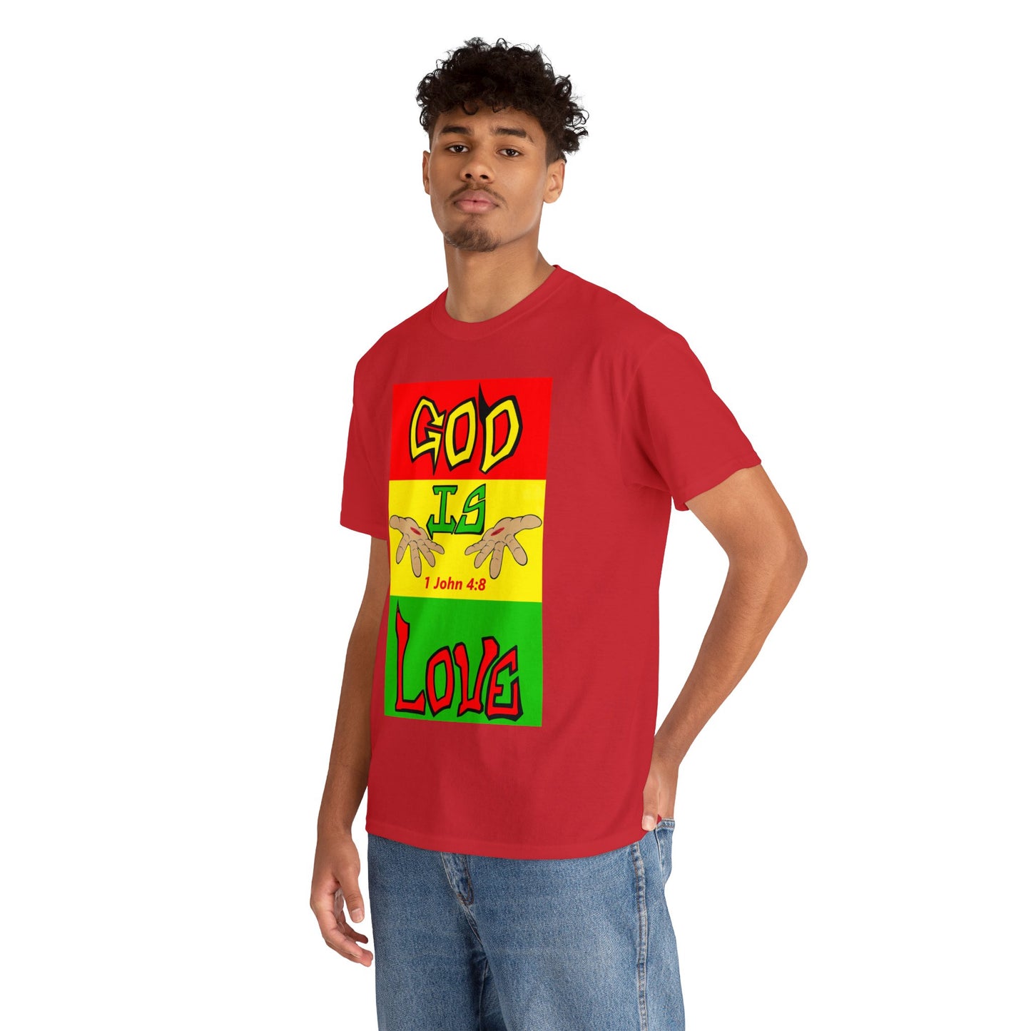 God is Love Reggae BLK t-shirt By The M.O.G (small print)